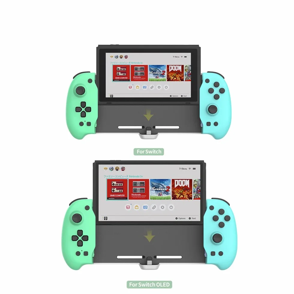 Do przełącznika konsoli Oled uchwyt liniowy nadaje się do nowego przełącznika konsoli do gier N-Switch OLED Joypad 4 uchwyt kontrolera do przechowywania kart