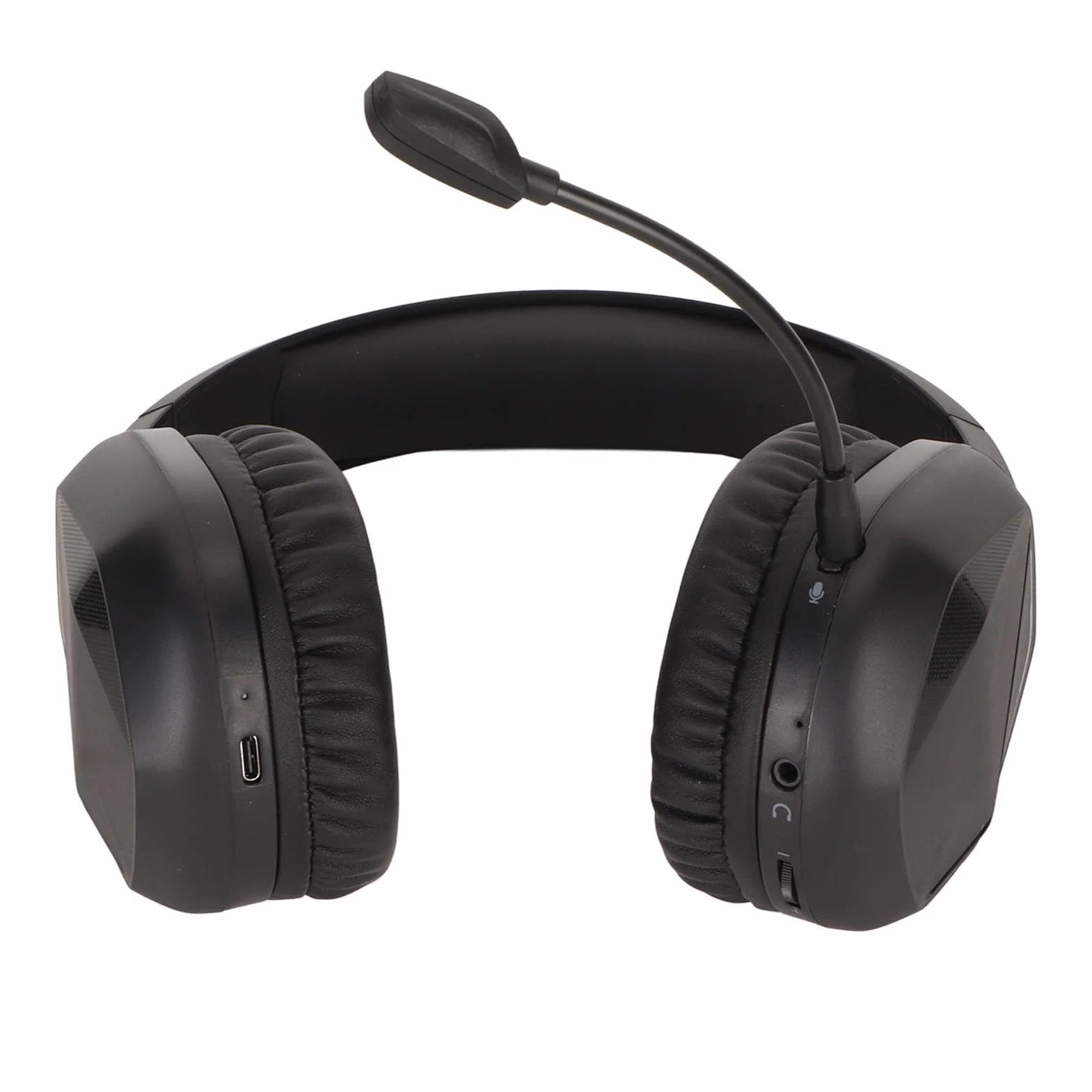 Bezprzewodowy Zestaw Słuchawkowy do Gier z Mikrofonem, Słuchawki do Gier Bluetooth, Bateria 45 Godzin, Fajne Oświetlenie RGB, Dźwięk Stereo, Ergonomiczna Konstrukcja, do Laptopa
