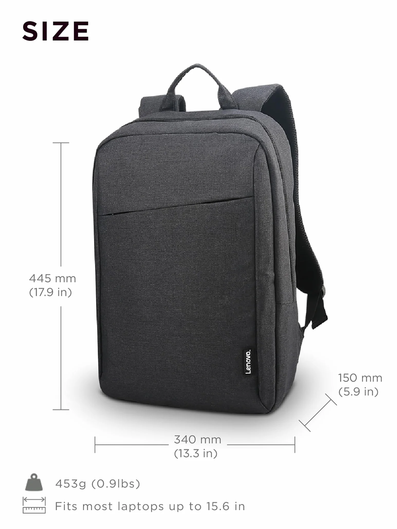 Lenovo Plecak B210 do laptopów o przekątnej 15,6 cala, lekki i wodoodporny plecak - czarny