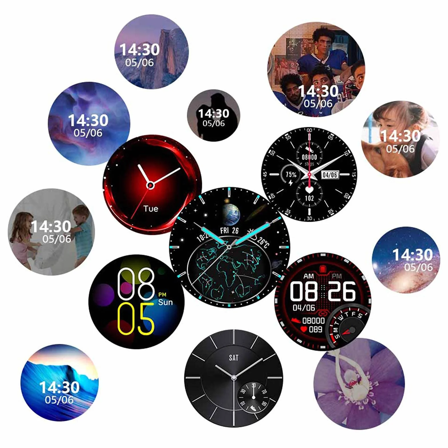Inteligentny zegarek na Androida iOS Fitness Tracker z pulsometrem Ciśnienie krwi IP68 Wodoodporny Tlen we krwi Krokomierz Monitorowanie snu Inteligentny zegarek Bluetooth dla kobiet Mężczyźni B (E)
