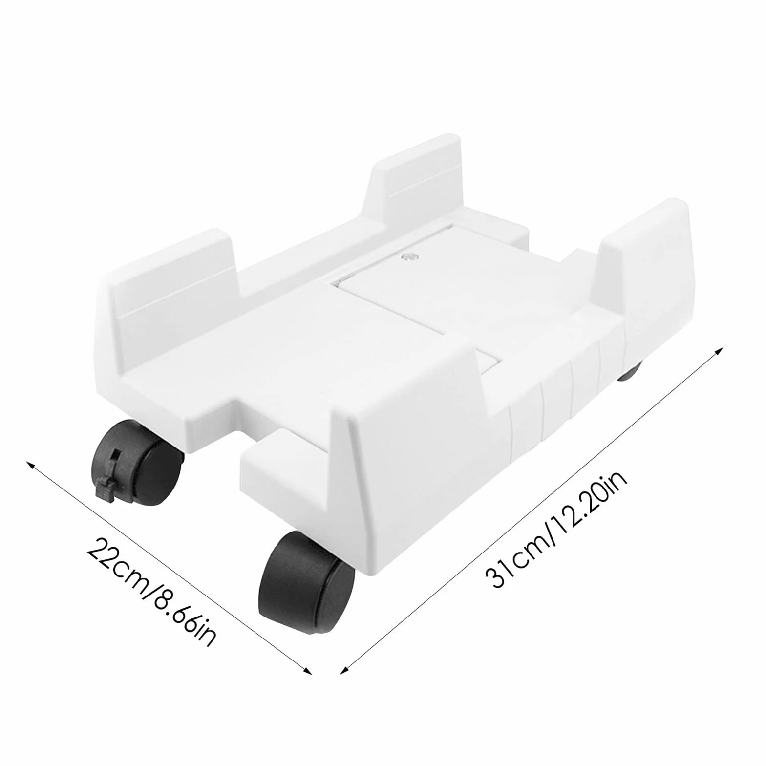 Stojak na PC do podłogi Uchwyt procesora Mobilny stojak podłogowy do komputera stacjonarnego, uniwersalny uchwyt do obudowy komputera PC Wózek Wspornik do komputera głównego z kółkami na kółkach Stoja