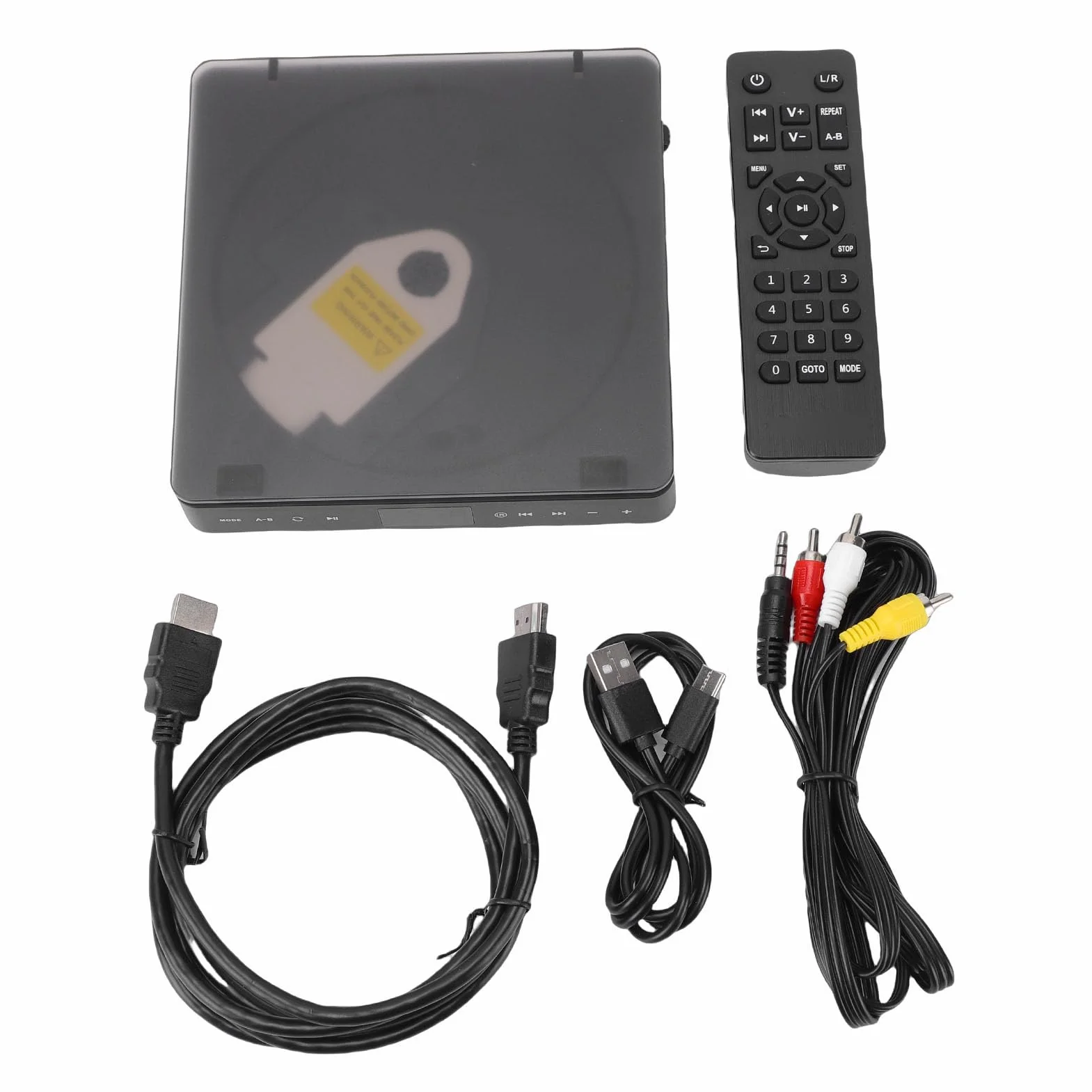 Wszystkie Regiony Odtwarzacz DVD Kompaktowy Interfejs Multimedialny HD do Telewizorów Projektory Wyświetlacz Czarny 5,9 X 5,9 X 1,1 Cala