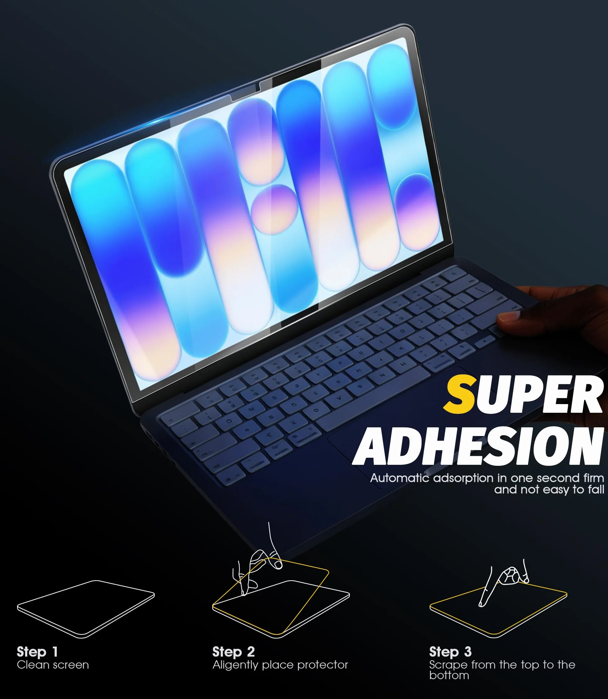 NEWZEROL 2 sztuki szkła ochronnego na wyświetlacz, kompatybilne z Apple macbook neo 2026, folia ze szkła hartowanego, odporne na zarysowania, wysoka rozdzielczość 9H, ultra przezroczyste szkło