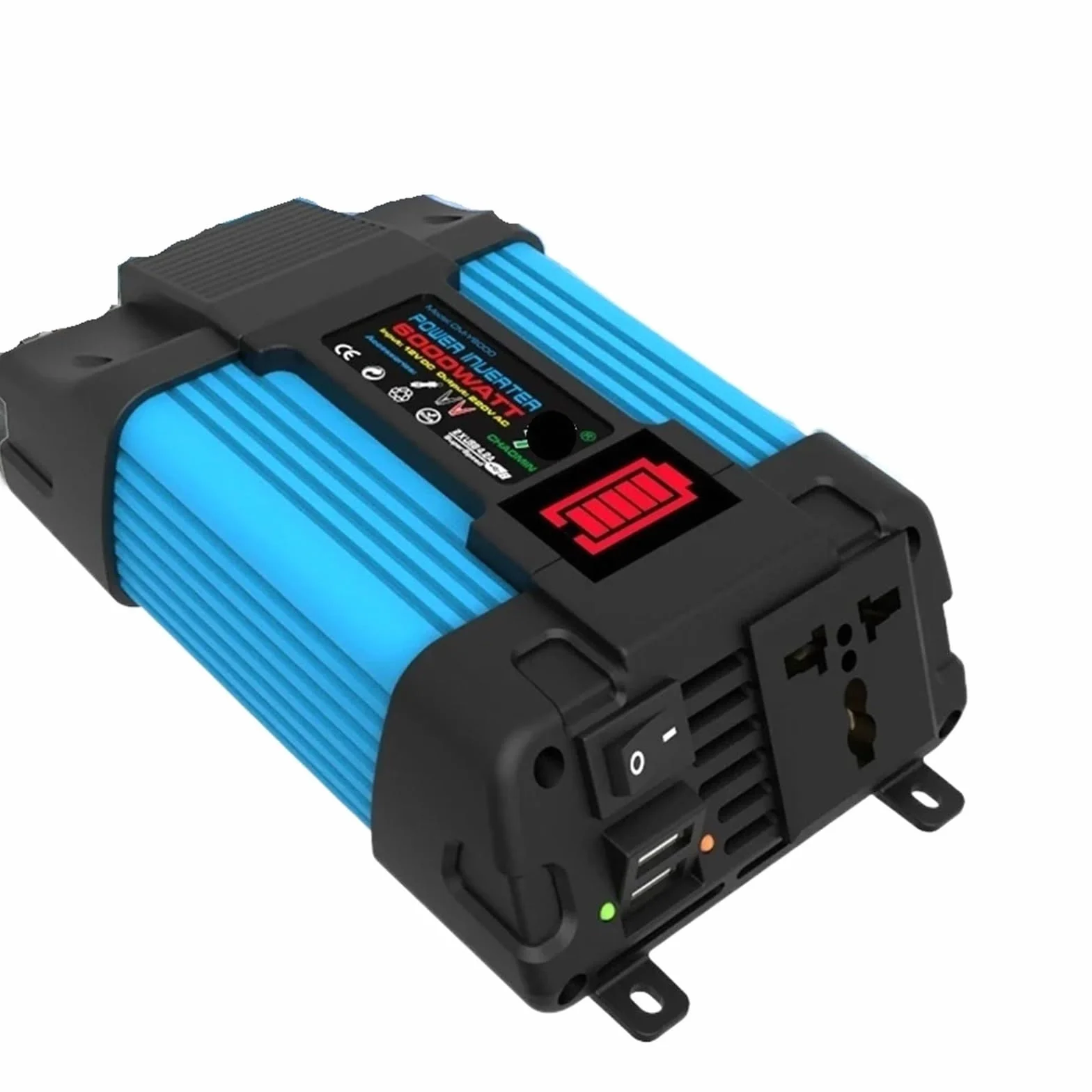 Inwertery, 4000/6000W Przetwornica napięcia samochodowego LED Wyświetlacz pojemnościowy Transformator Konwerter Podwójny inwerter USB Urządzenia samochodowe