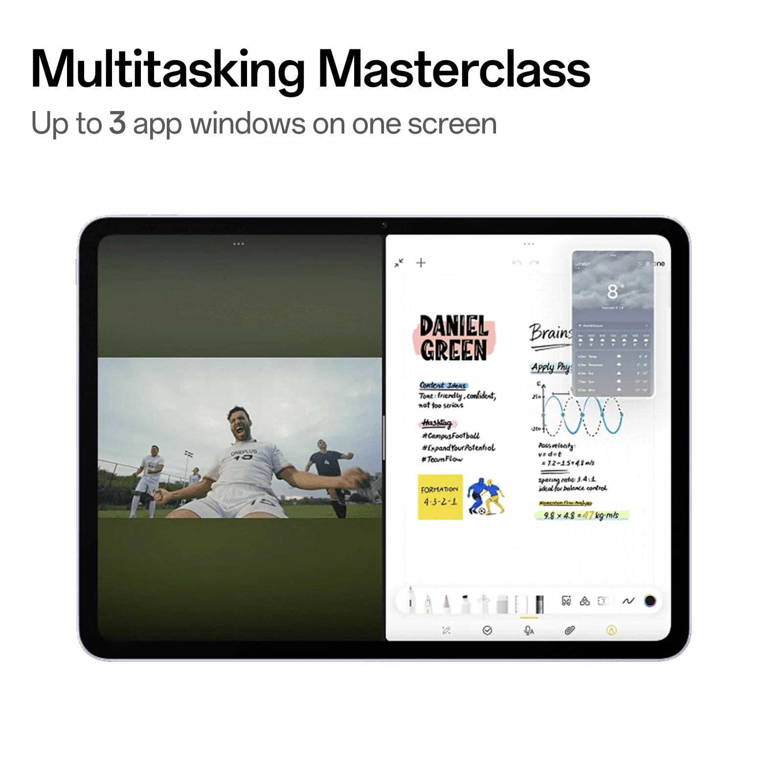 OnePlus Pad Go 2 LTE 5G 12,1 cala, 256 GB pamięci 8 GB pamięci, bateria 10050 mAh, wyświetlacz 2,8K 120 Hz w formacie 7:5, Wi-Fi 6, funkcje AI, cień czarny