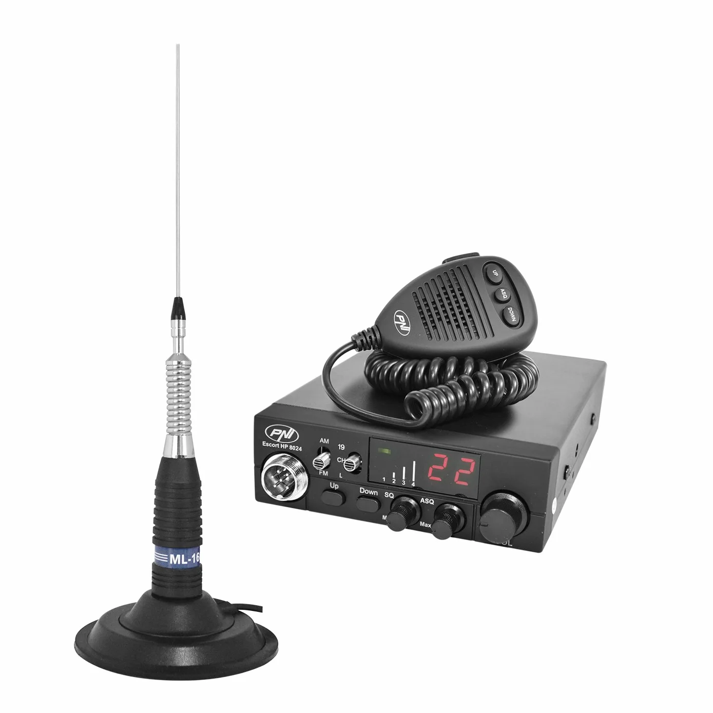 PNI PNI-PACK15 Antena do radia Escort HP 8024 ASQ + CB ML160 z magnesem