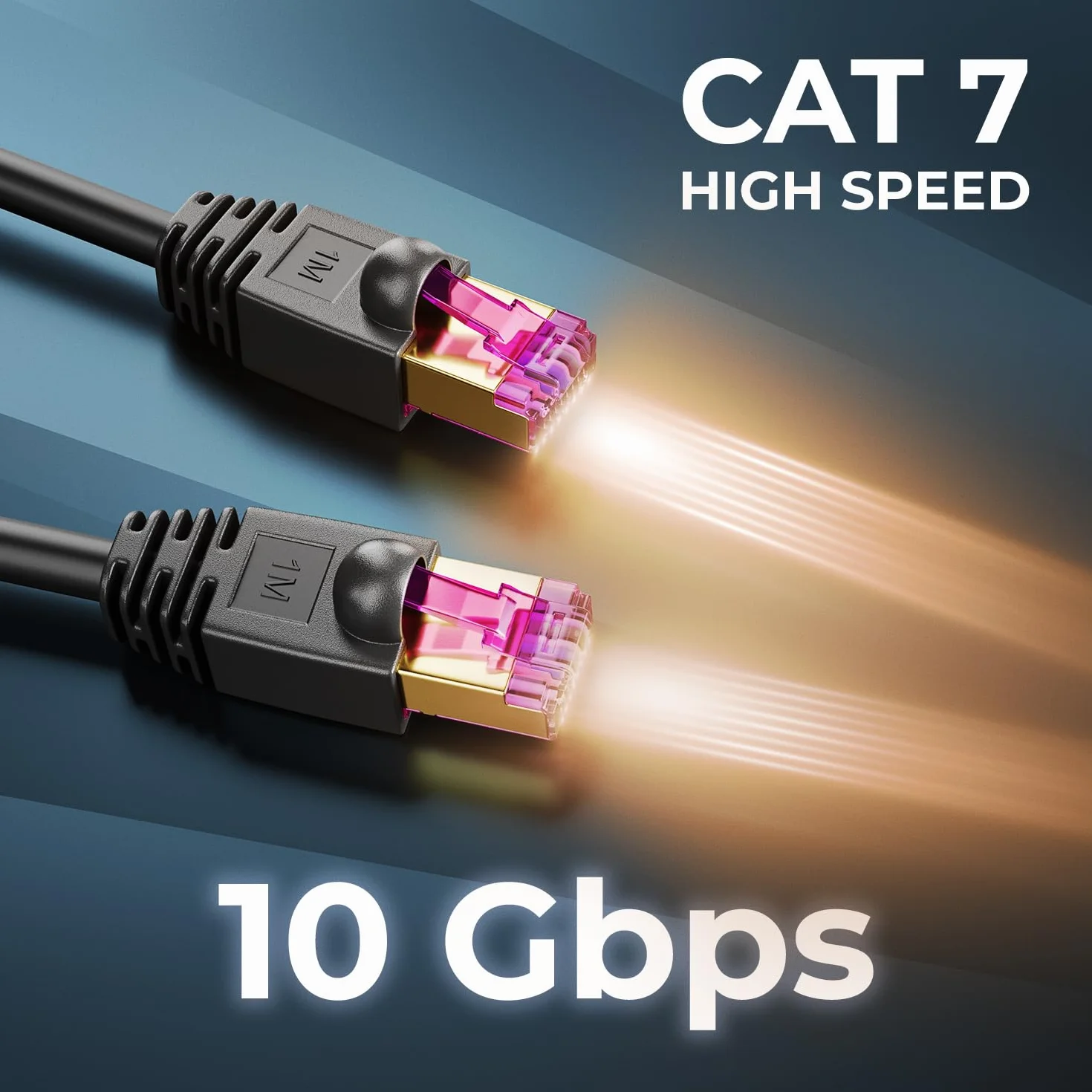 deleyCON 15m Kabel Sieciowy CAT7 Outdoor do Zastosowań Zewnętrznych (10 Gbit/s, 600 MHz, Ekranowanie S/FTP, Miedź) RJ45 Ethernet LAN DSL Kabel Patch - Odporny na Warunki Atmosferyczne - do PC, TV