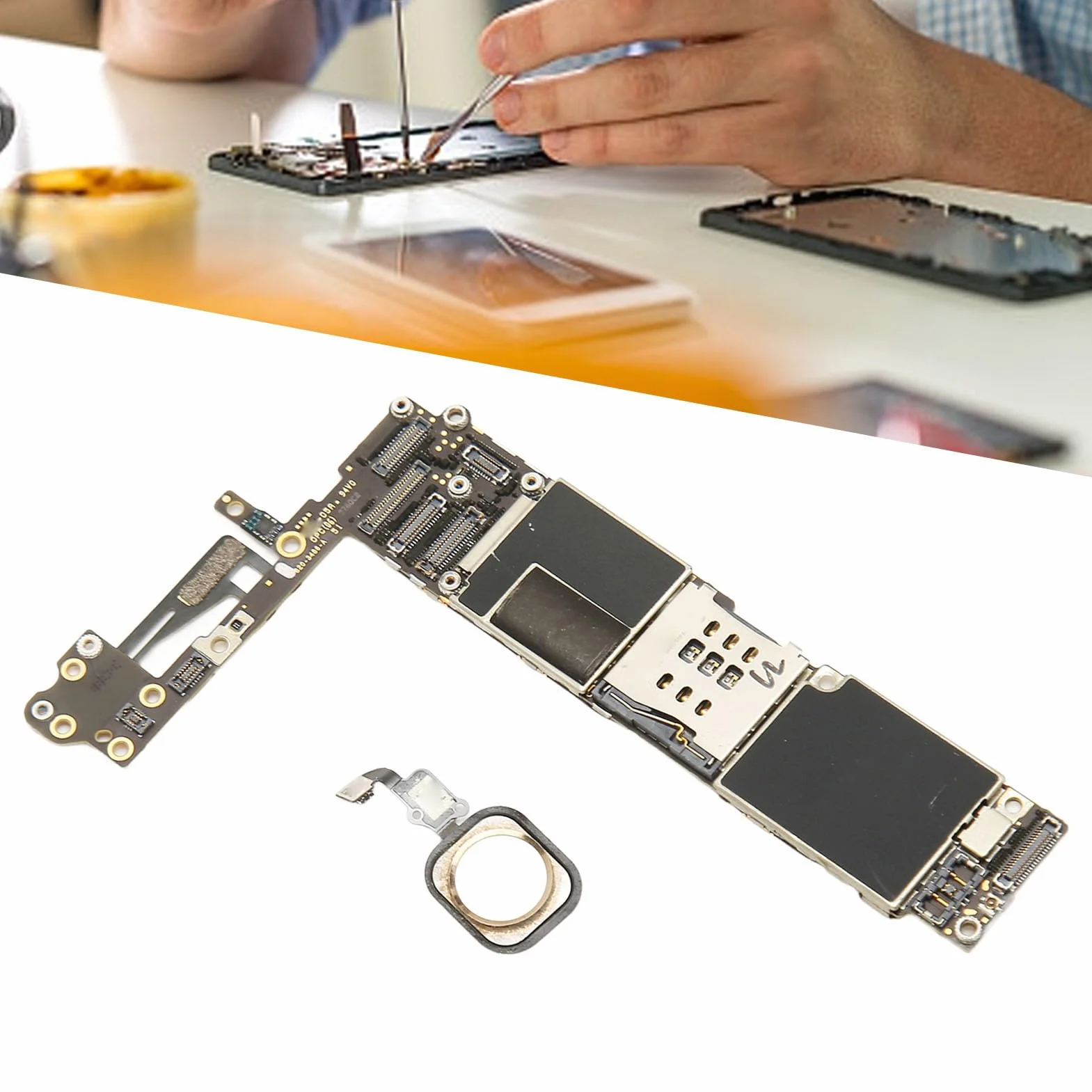 Ausla Odblokowana Płyta Główna dla 'a 6 z technologią Czytnika Linii Papilarnych Touch ID - Wymiana Głównej Płytki Logicznej dla Smartfonów Wymagających Naprawy (64GB)