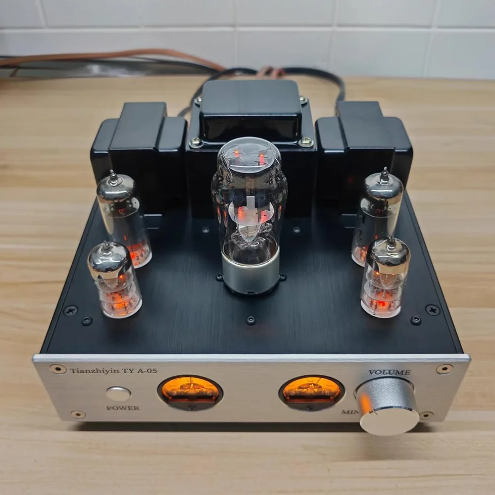 Wzmacniacz Lampowy TY A-05, 6P1 Single-Ended, Klasa A, Hi-Fi, Bluetooth 5.0, Miernik VU, Wzmacniacz Zintegrowany