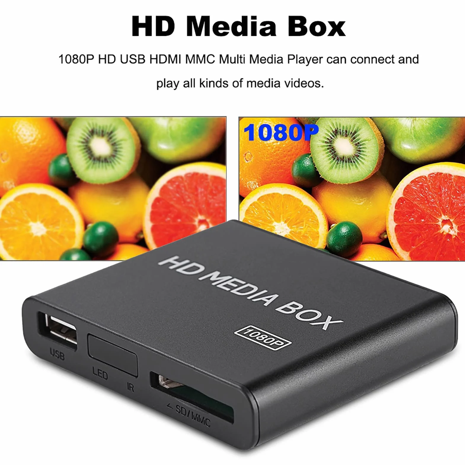 Mini Box Full HD 1080p Odtwarzacz Multimedialny mediaplayer hdmi Szeroka Kompatybilno??, Doskona?e Dekodowanie, Pi?kny Wygl?d, Wtyczka Europejska dla Telewizora Streamingklienter