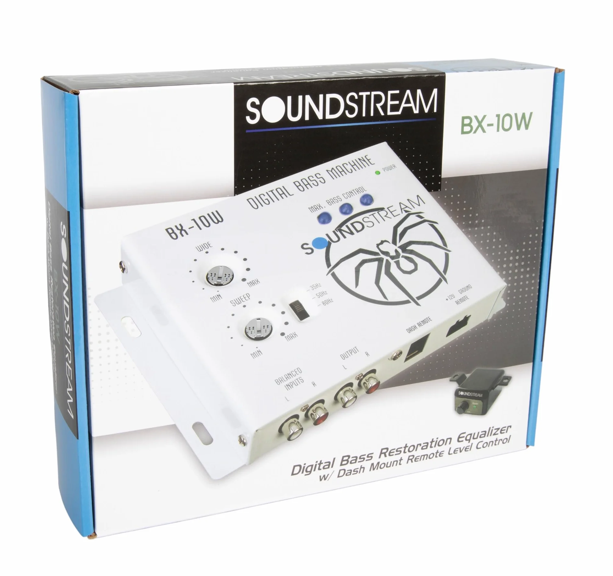 Soundstream Bx-10 W cyfrowy procesor przebudowy basów z pilotem (biały)