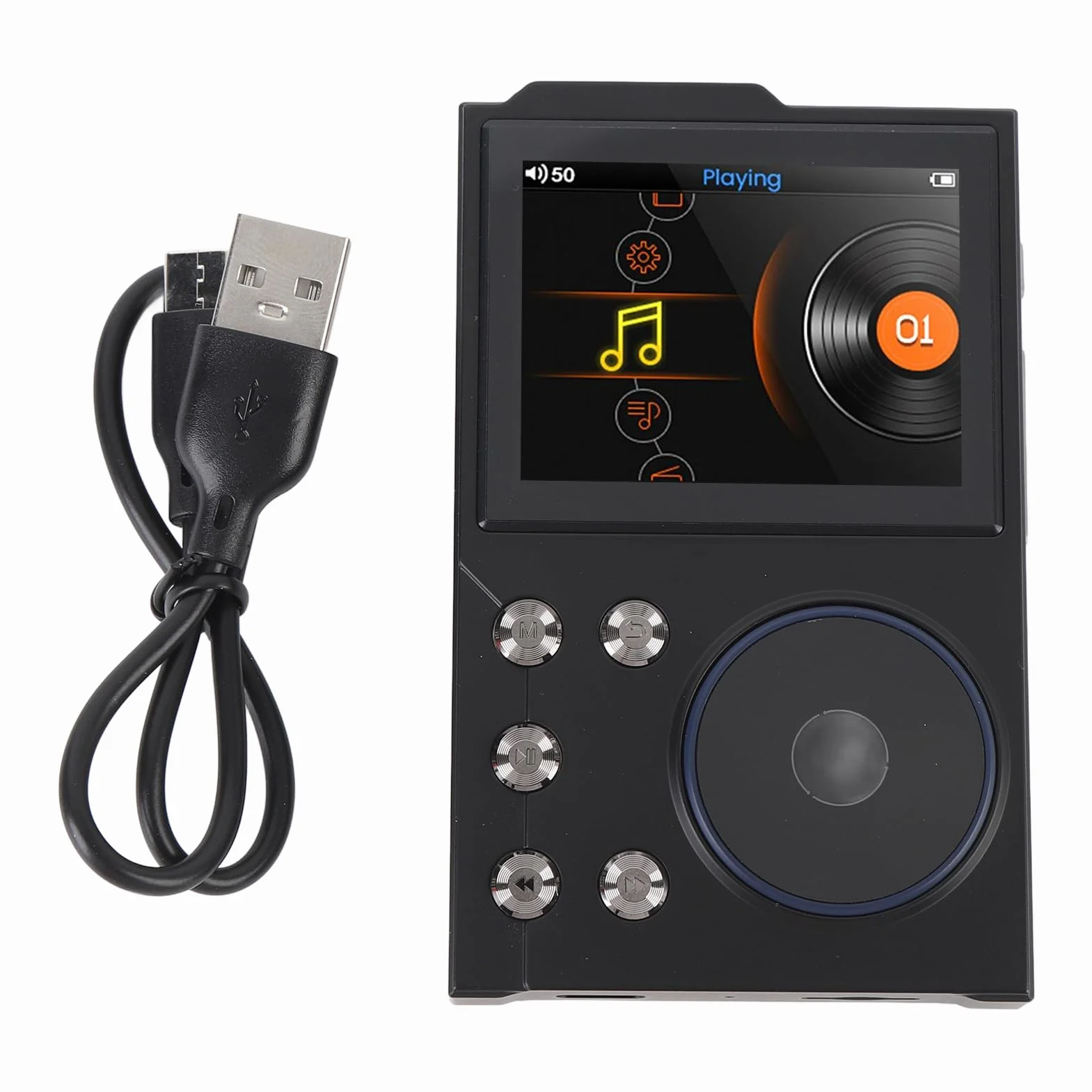 LICAEVEY Odtwarzacz MP3 HiFI z Bluetooth 5.3 | 2,4 "Display HD Portable Music Player | Bezprzestierny DSD FLAC Digital Audio Player | 16 GB + 256 GB Rozszerzalny pamięć