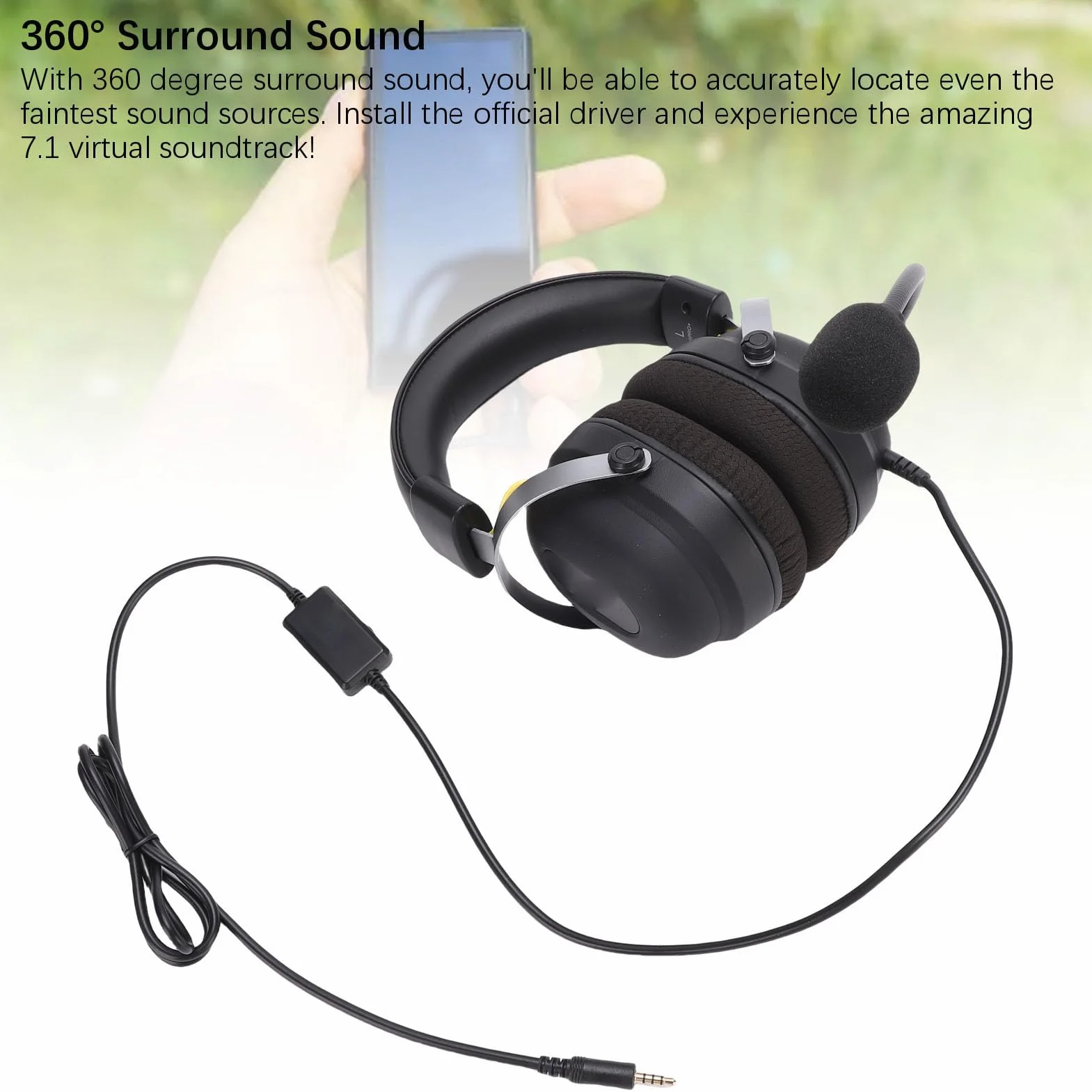 3,5 Mm Zestaw Słuchawkowy Gaming Superior Bass Soundphone do Gry Oglądającej Filmy Słuchające Muzyki Idealne dla Graczy i Filmowców