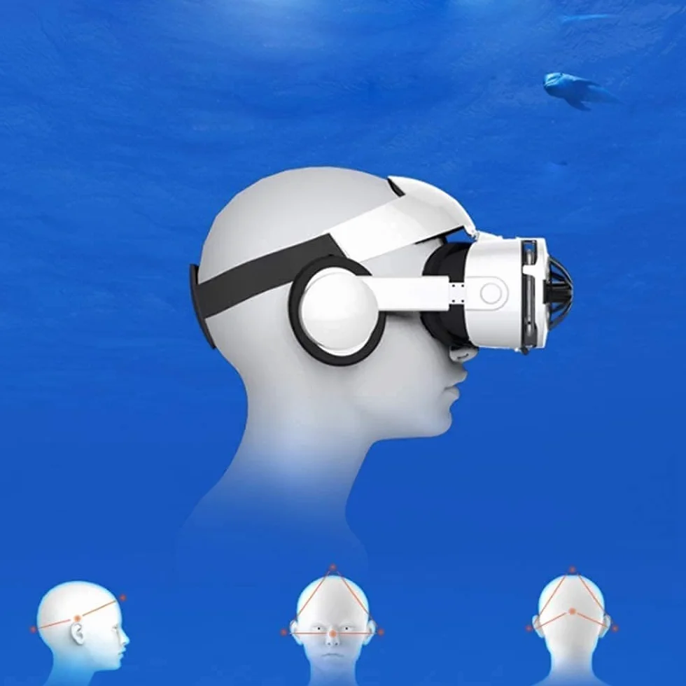 Vr Glasses 3D Glasses Virtual Reality Headset VR Glasses Virtual Reality Game one Machine Head-Mounted Special Helmet Fan Suitable for 4.0-6.3 Inch Screen 112° Wide Viewing Angle