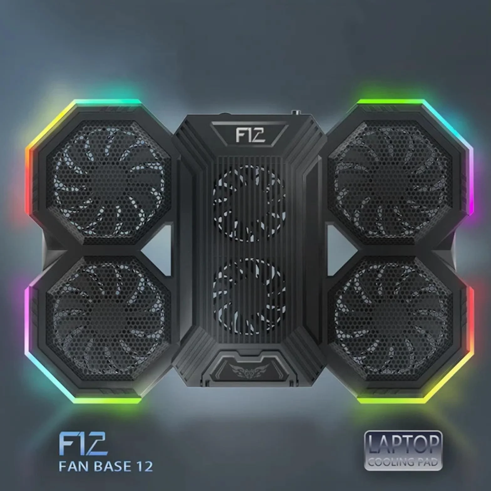Laptop Cooler Podkładka chłodząca pod laptopa Chłodziarka do laptopa z sześcioma wentylatorami, regulowana prędkość wiatru do gier,17-calowa podkładka chłodząca do laptopa(Standard version)