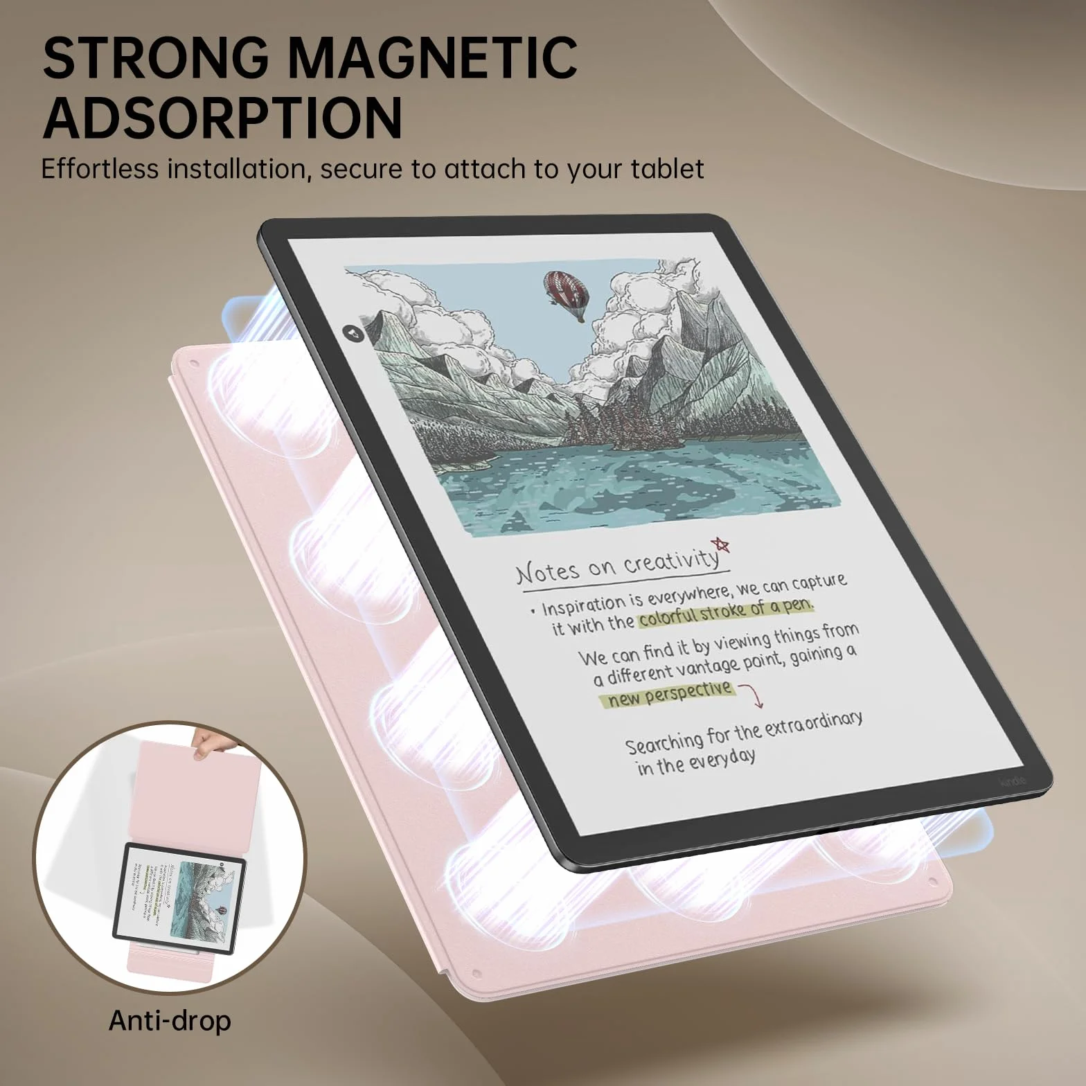 MoKo Magnetic Case for 11" Kindle Scribe 3rd & Colorsoft 1st,Fioc Cili | Strong Magnetic,Slim Folio Premium PU Leather Cover with Pen Clasp & Auto Sleep Wake for 2025 Kindle Scribe Case