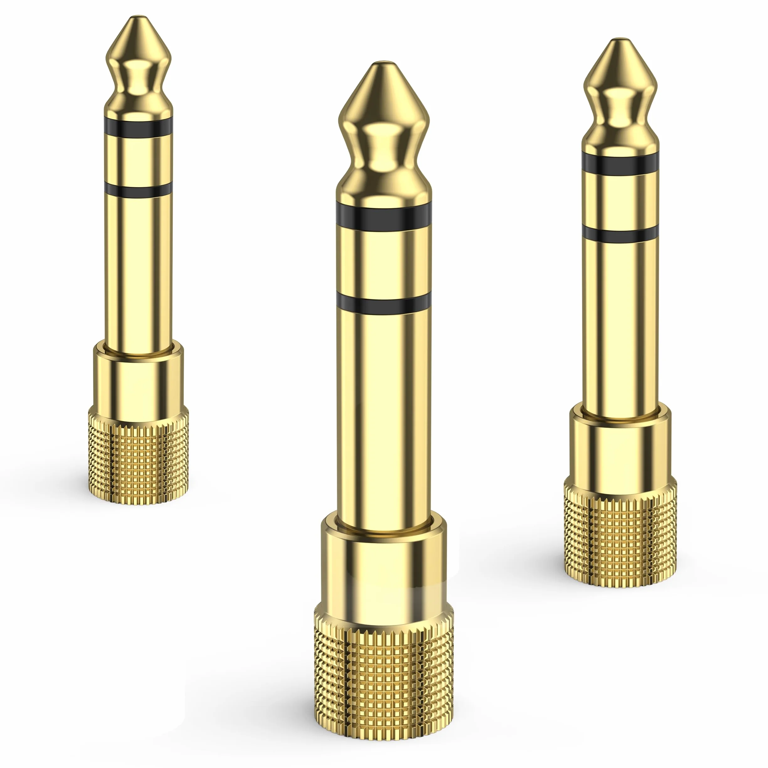 Tobfit 3 x Adapter Jack 6,35 mm Męski na 3,5 mm