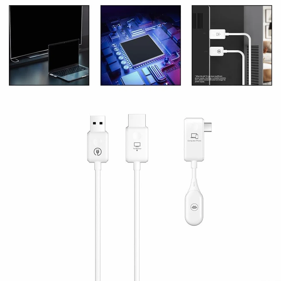 1080P bezprzewodowy ekran projekcyjny USB odbiornik wideo do prezentacji biurowych projektor szkolny ekran 60 cm