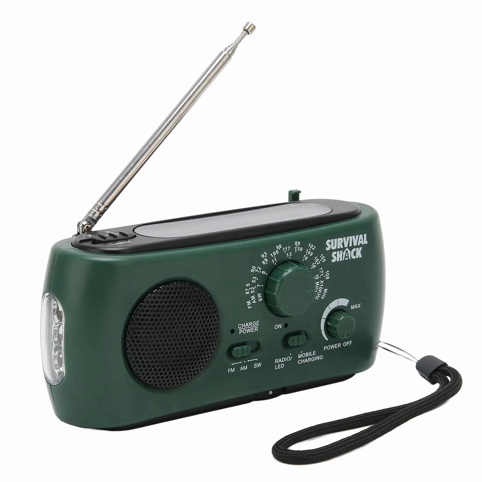 Ejoyous Radio Korbowe z latarką słoneczną i LED, Awaryjne Radio Przenośne z Ręcznie korbą W/FM/SW, Korba Słoneczna, Wetterradio