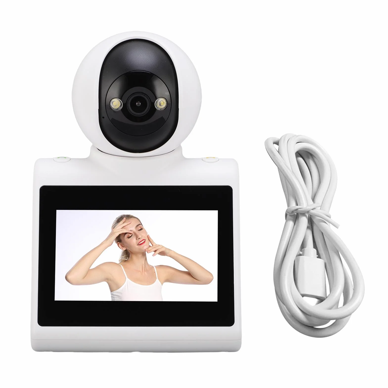 Annadue ZABAWKA KAMIONA BEZPIECZEŃSTWA Walka, HD Dwukierunkowa Kamera Wideo 2MP Wi -Fi Indoor Security Camera z Jednym Kliknięciem Smart Alarm Call Call (128GB)