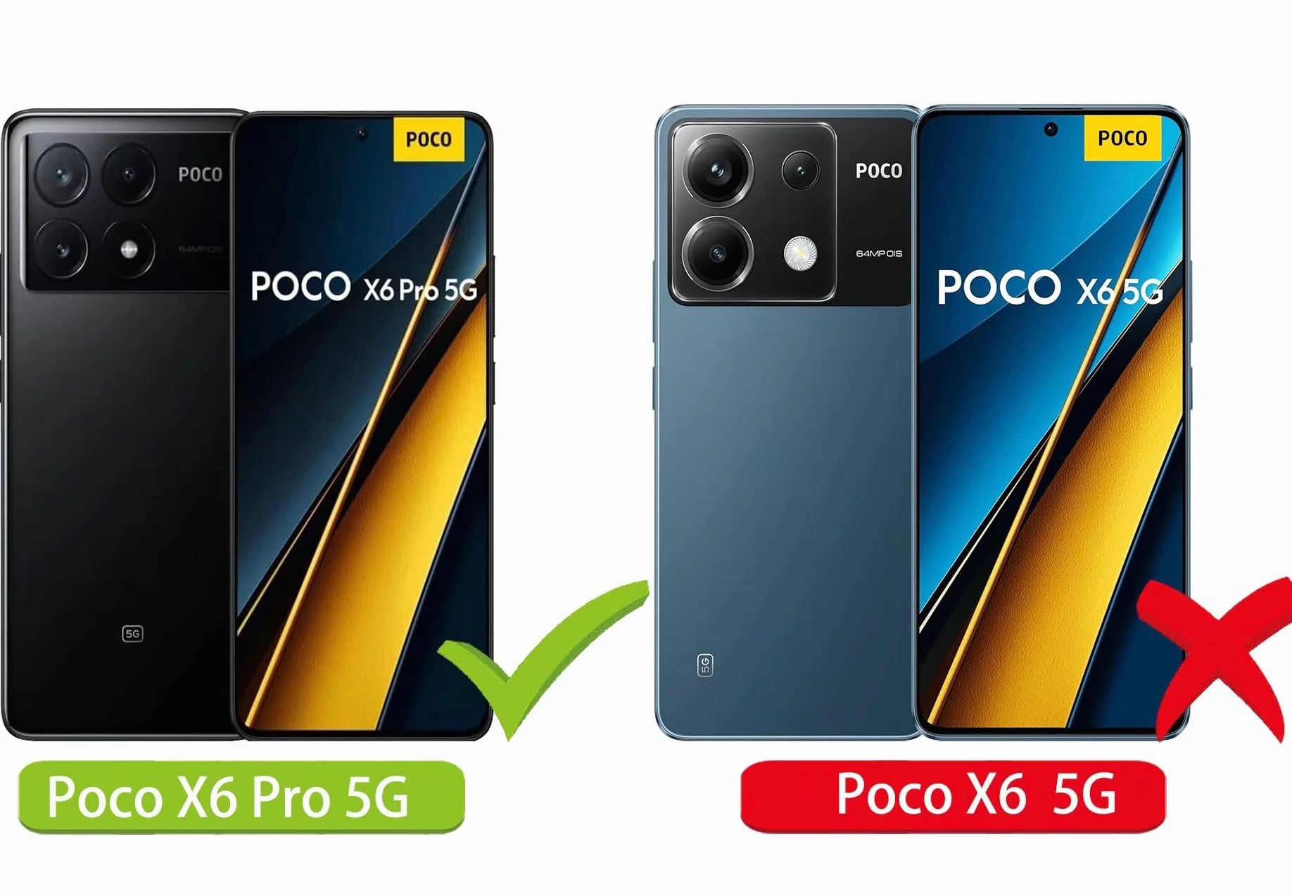 Etui na Xiaomi Poco X6 Pro 5G ze szkłem hartowanym*2, etui ochronne na smartfona z obrotowym pierścieniem - Odporny na wstrząsy czarny zderzak