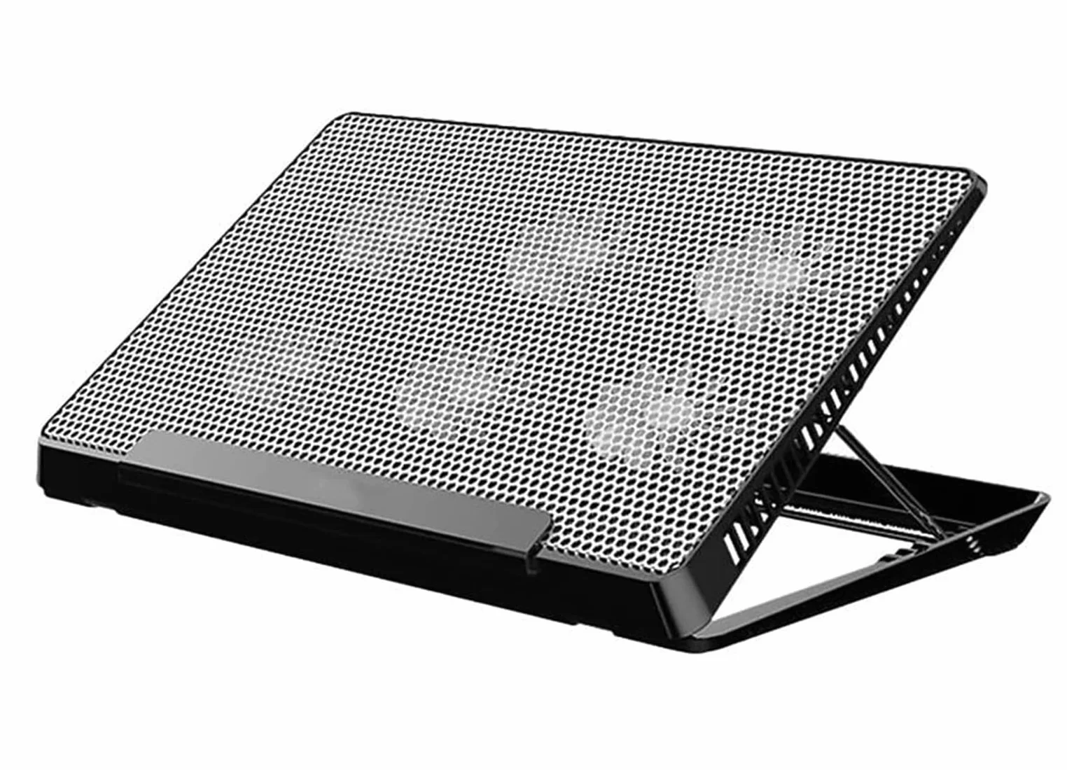 Chłodziarka Laptopa Chłodziarka Do Laptopa Chłodnica USB Podstawa Notebooka Regulowana Podkładka Chłodząca Z 6 Wentylatorami Aluminiowy Stojak Na Podstawkę Chłodzącą Stojak(Black)