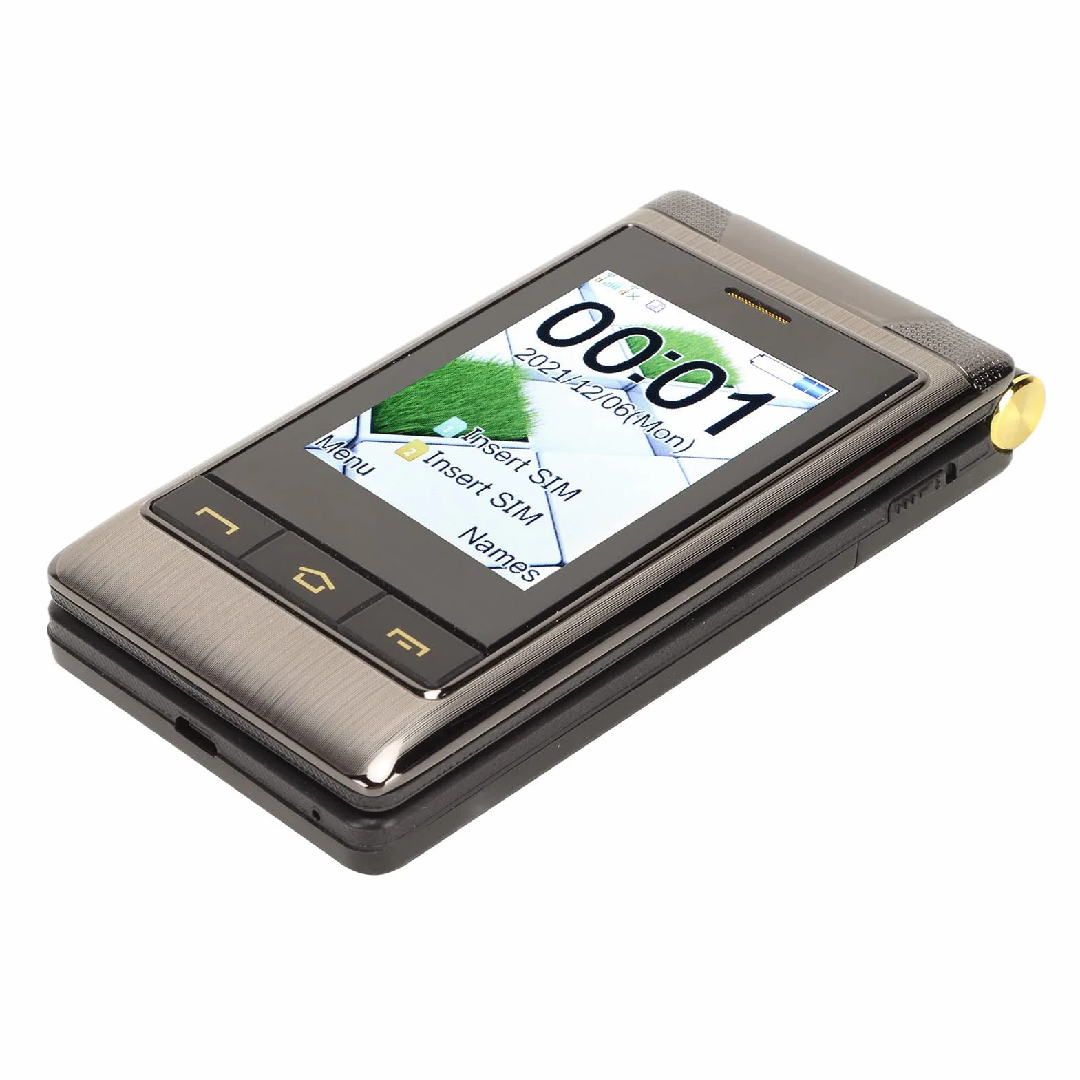 Senior Flip Phone, Duży Przycisk Telefonu Komórkowego Dual Screen Mobile Flip Phone 3.0 Calowy Ekran Dotykowy Pisma Ręcznego, Dual SIM, 5900mAh 1.3 MP