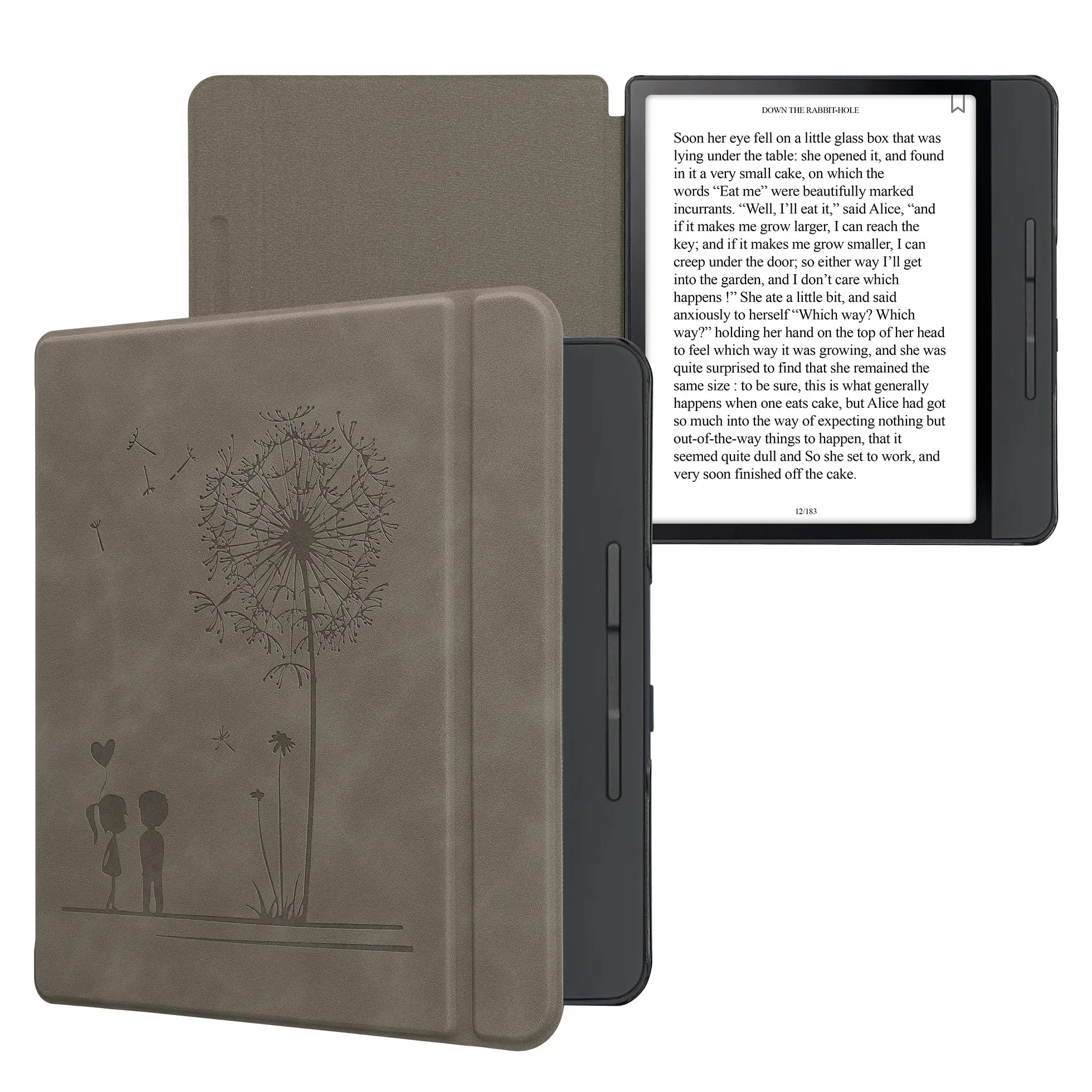kwmobile Pokrowiec Kobo Forma etui na czytnik e-booków Dandelion Love Grey