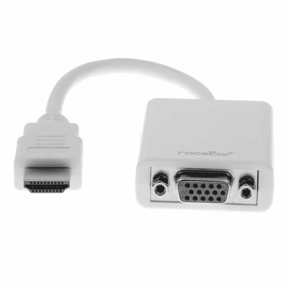 Rocstor Kabel wideo HDMI/VGA Premium (Y10C119-W1, biały