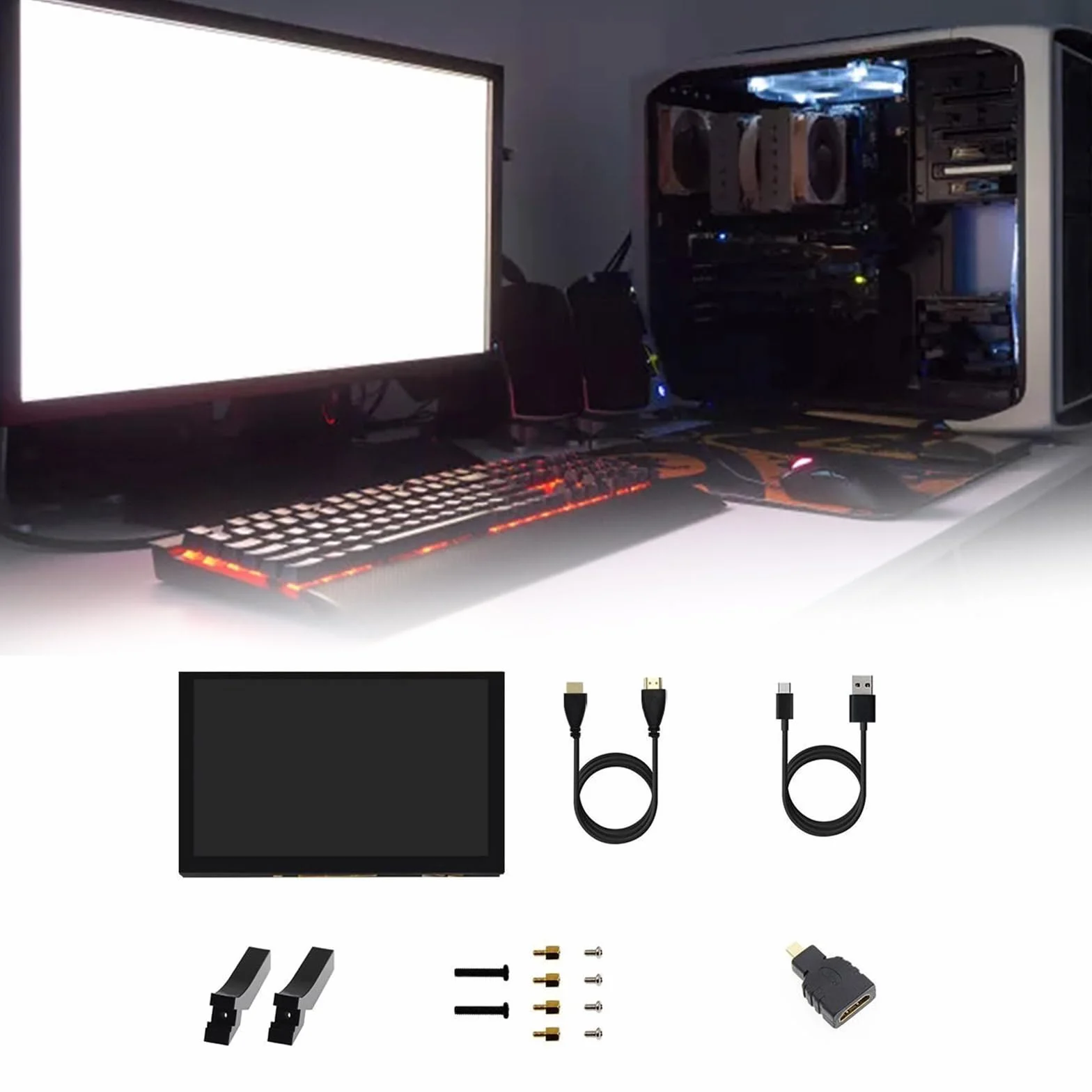 5-calowy ekran dotykowy panel monitora LCD pojemnościowy wyświetlacz dotykowy 1024x600 dla 5 3B+ 4B płyta rozwojowa pojemnościowy monitor USB