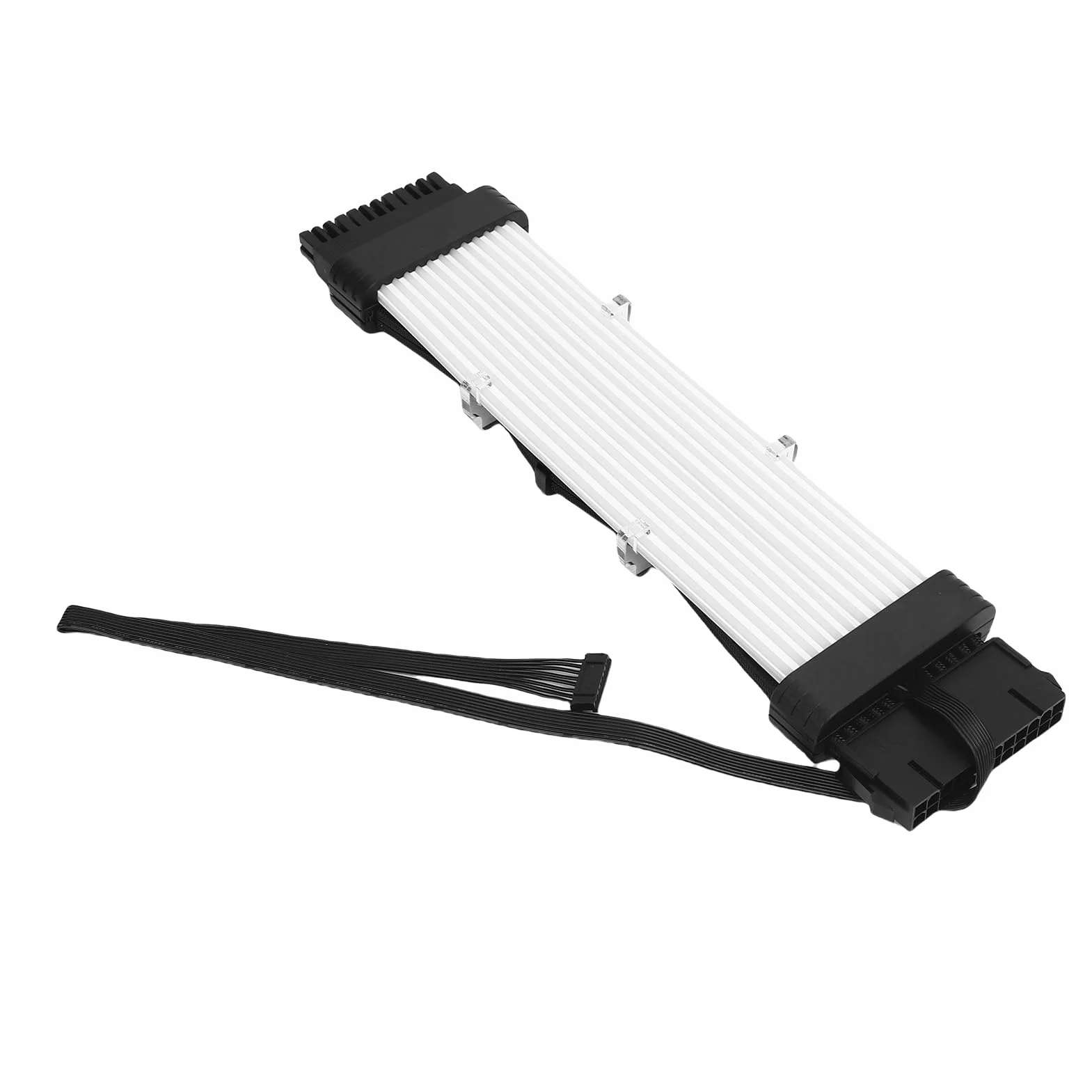 Greensen ARGB PC Kabel Zasilający Lina Silikonowa Przedłużacz PSU 24 Pin 8 Pin 120 LED Efekt Meteor 9,6 W 16,8 M Kolorów dla Producentów Obudów Komputerów do Gier (Kontroler SK3 Biały)