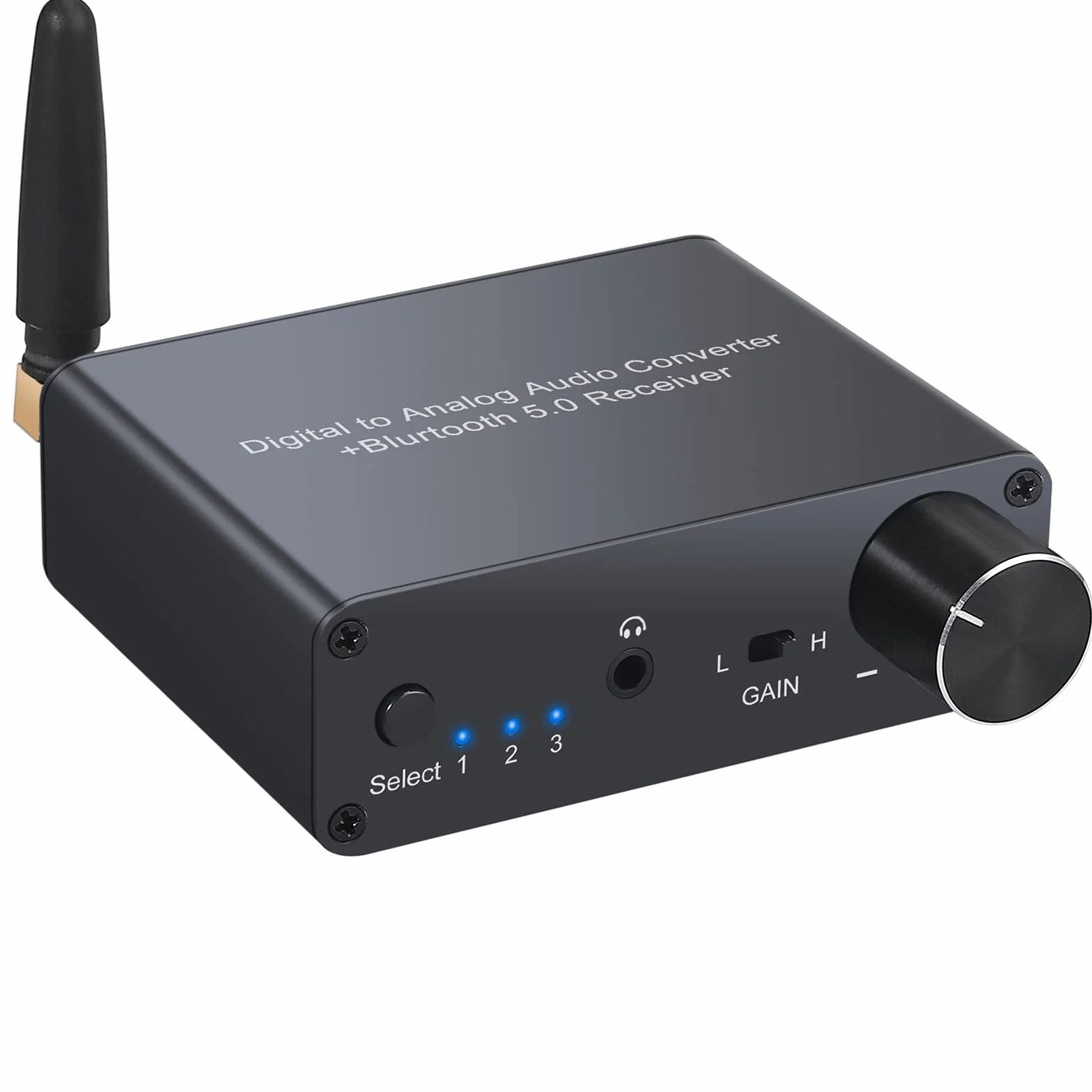 LiNKFOR DAC konwerter audio Bluetooth V5.0 192 kHz ze wzmacniaczem słuchawkowym