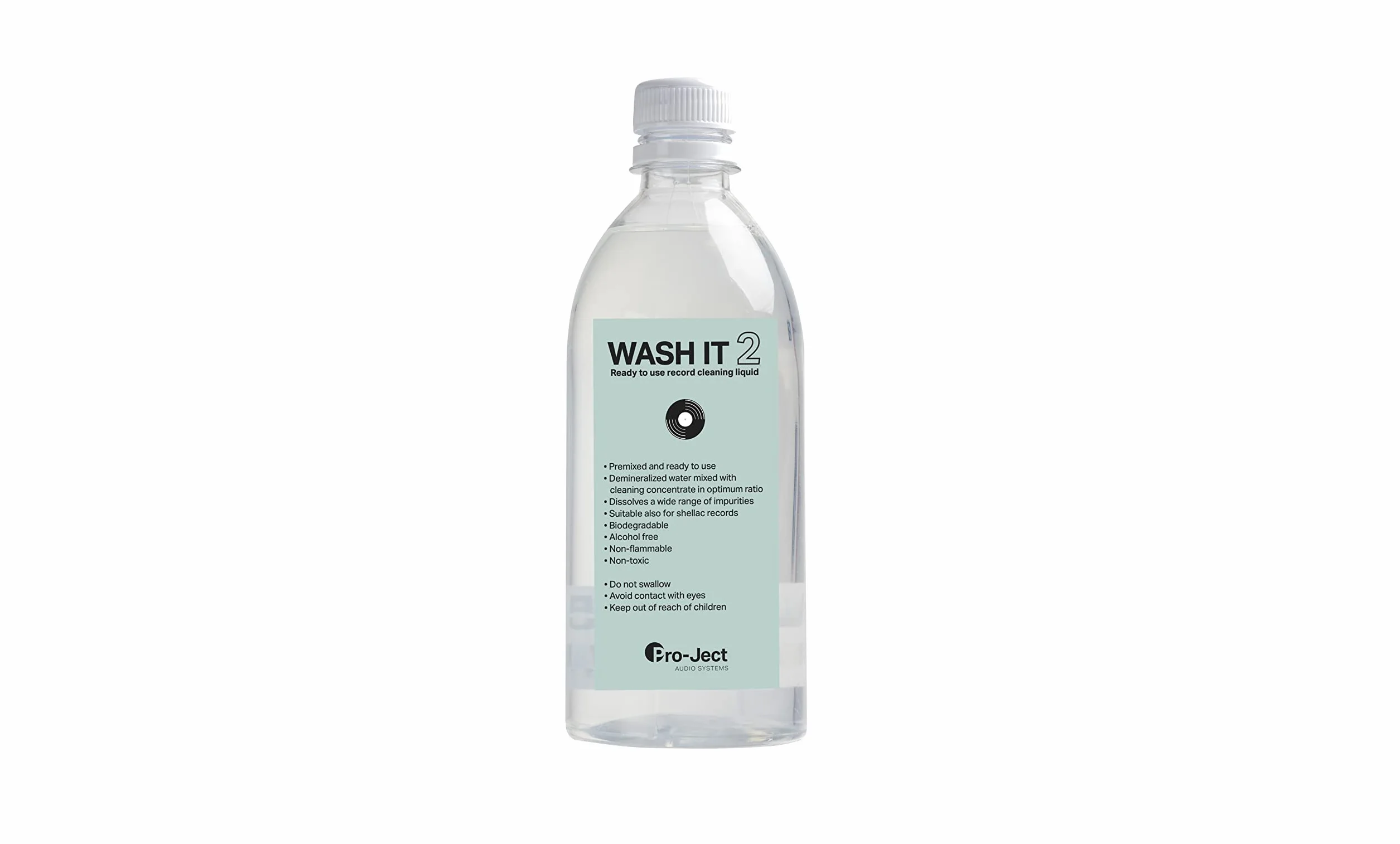 Pro-Ject Wash it 2, przyjazny dla środowiska płyn do czyszczenia płyt gramofonowych w gotowej do użycia mieszance, odpowiedni do VC-E(2) VC-S2/3 (500 ml)