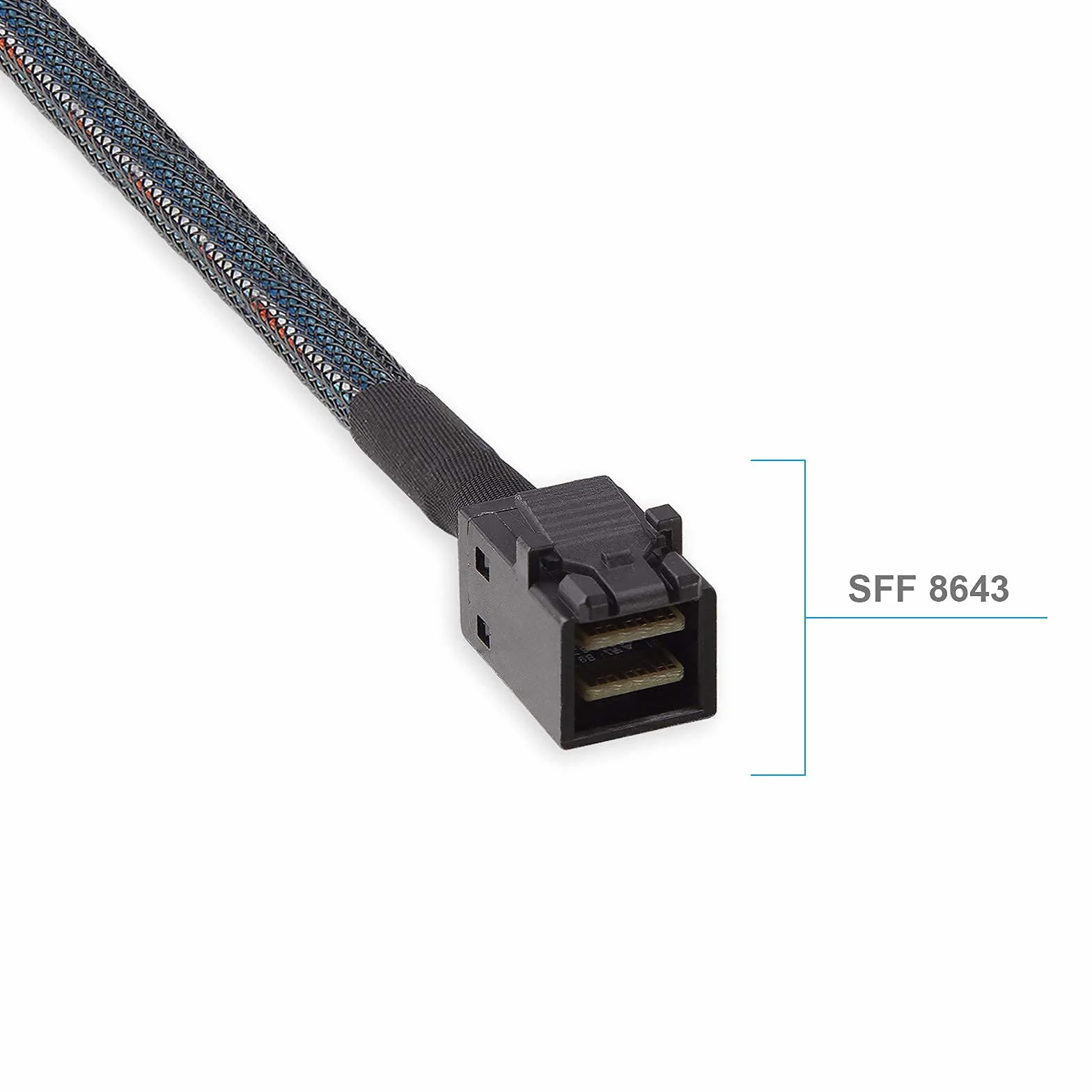 10Gtek 12G Wewnętrzny Kabel Mini SAS SFF-8643 do U.2 SFF-8639 NVMe SSD z 15 pinowym złączem zasilania SATA, PCIe 4.0, 85 Ohm, 1m/3.3ft