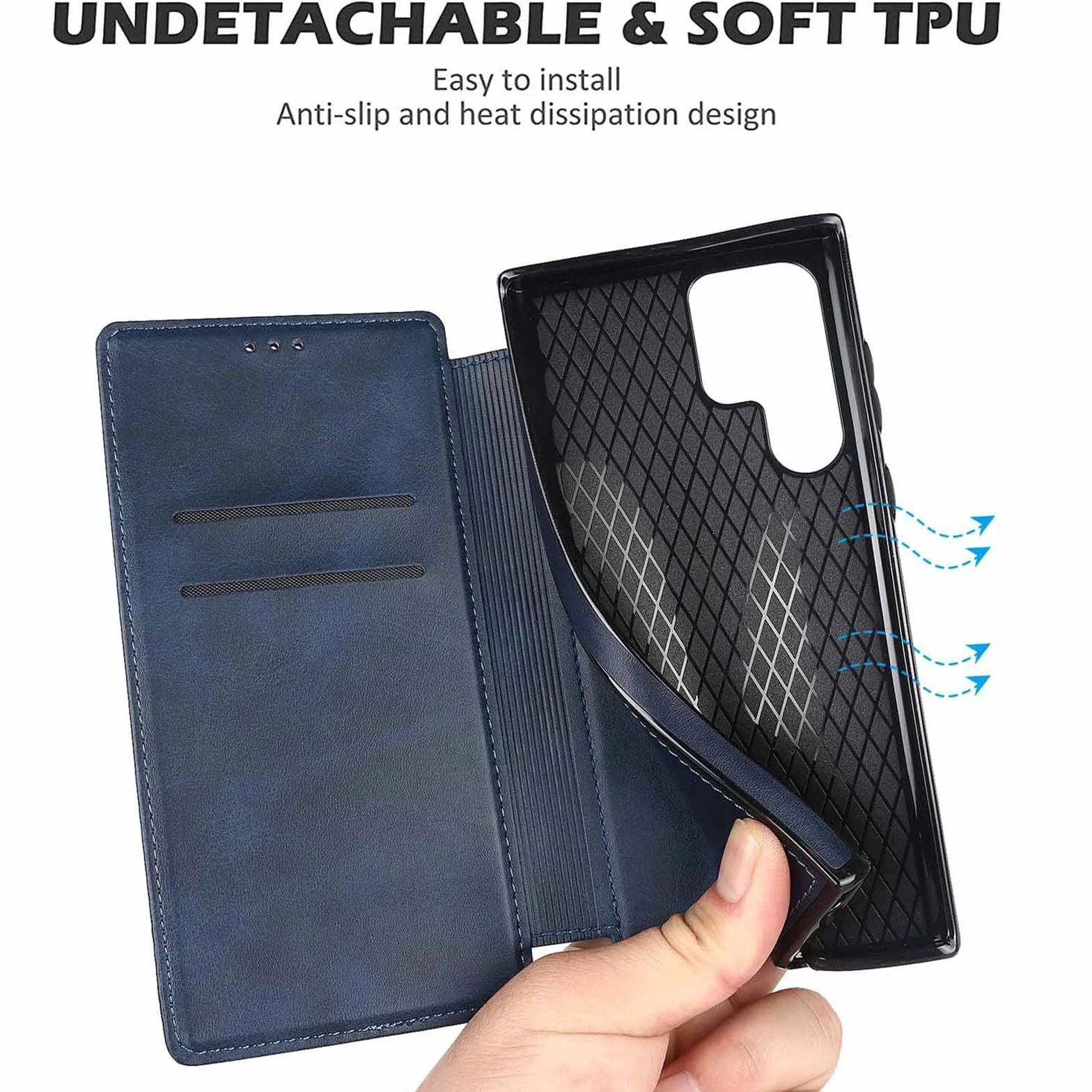 Etui z klapką do Samsung Galaxy S23 Ultra/S23 Plus/S23, ultracienkie, biznesowe, skórzane etui z podstawką, miękkie, odporne na zarysowania i przegródki na karty, etui na telefon komórkowy,
