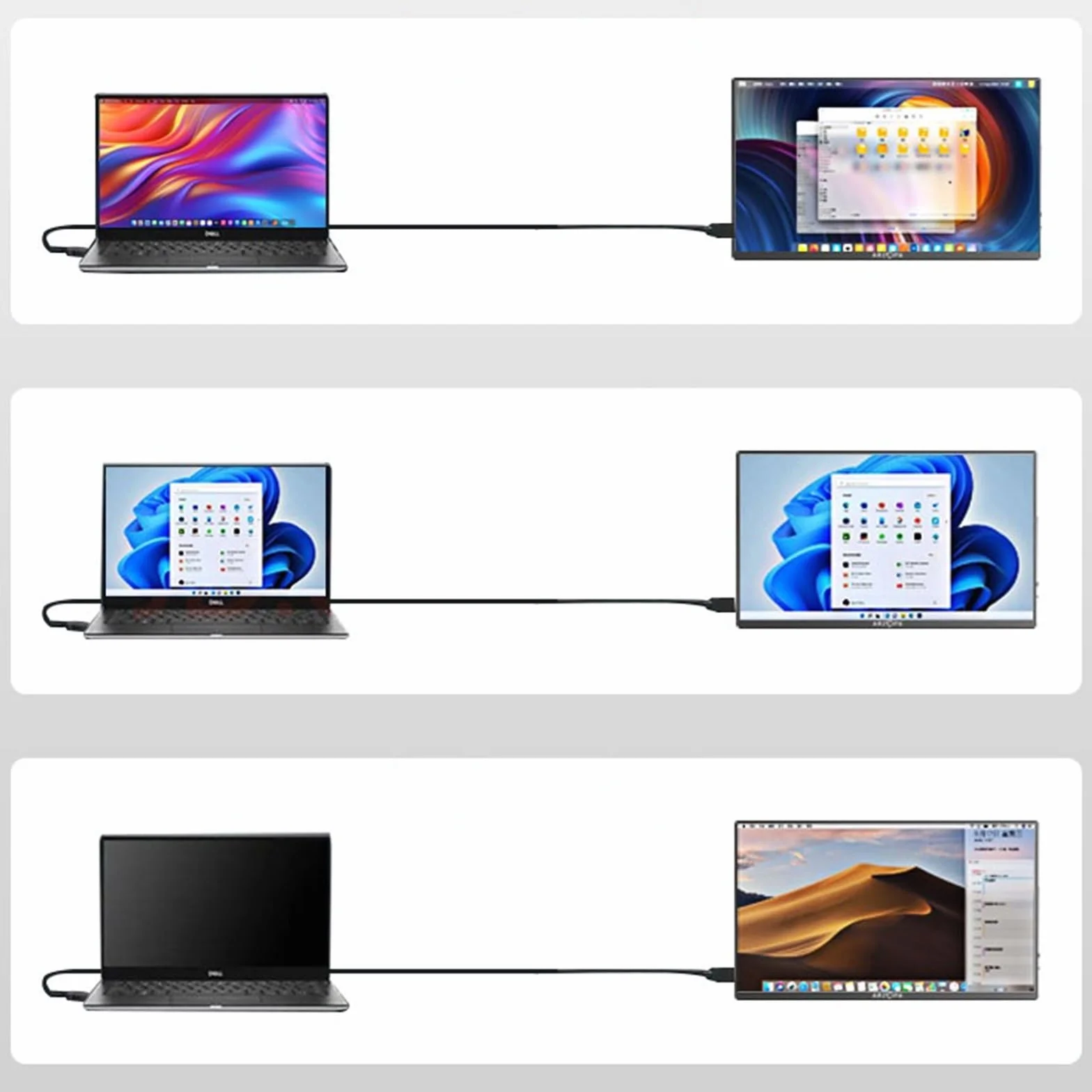 Monitor przenośny 17,3-calowy monitor z dużym ekranem Rozdzielczość 1920 * 1080 60 HZ IPS Ekran dodatkowy rozszerzający laptopa zewnętrzny hosta gier Monitor do laptopa
