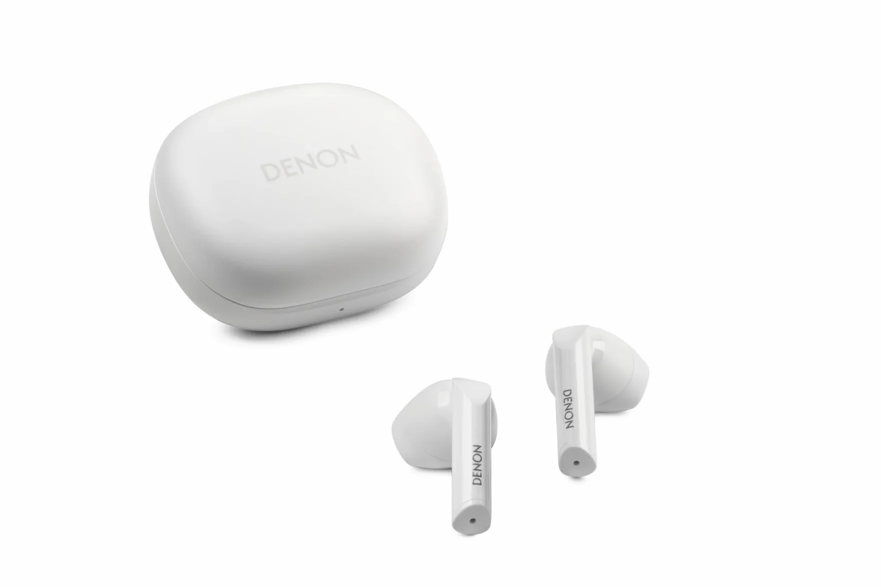 Denon AH-C500W True Wireless słuchawki douszne, wodoodporne słuchawki Bluetooth z wbudowanym mikrofonem - białe
