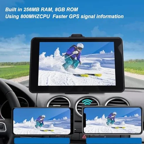 Nawigacja GPS z ekranem dotykowym podwójny ekran duży ekran nawigacja dla samochodów ciężarowych autobus FM transmisja głosowa przypomnienie przenośna nawigacja GPS