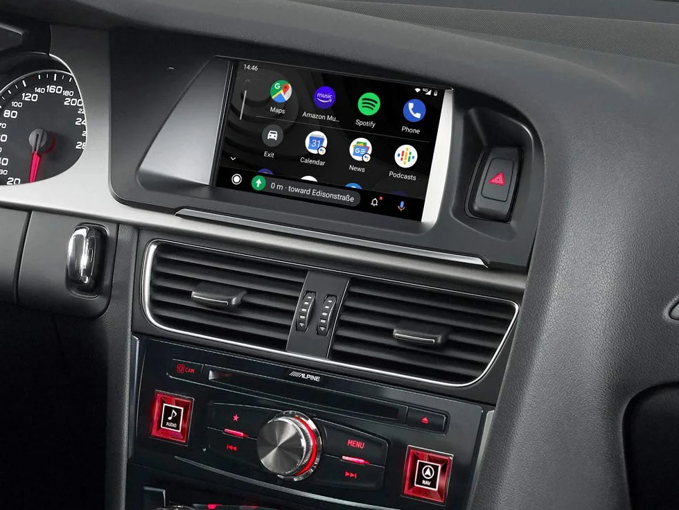 Alpine X703D-A4 | 7-calowy Premium Infotainment system infotainment pasujący do Audi A4 z systemem nawigacji, Apple CarPlay i Android Auto