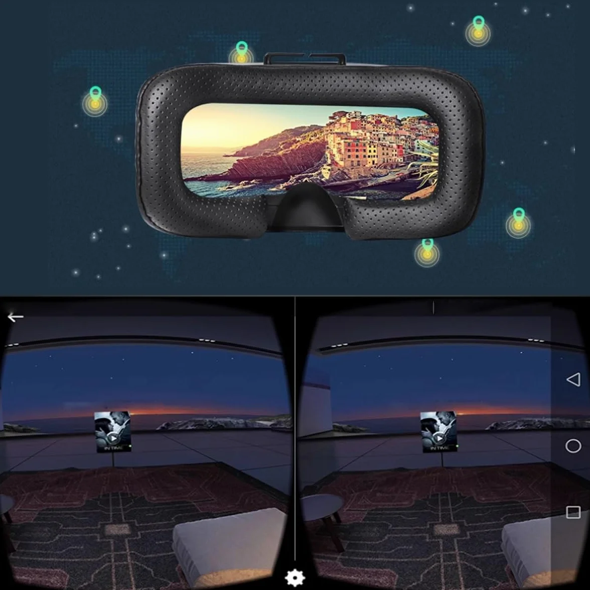 Inteligentne okulary VR Virtual Reality HD - niebieskie światło Ochrona oczu Okulary VR, inteligentne okulary VR Virtual Reality HD, okulary VR dla systemów Android IOS Można używać - idealne prezenty