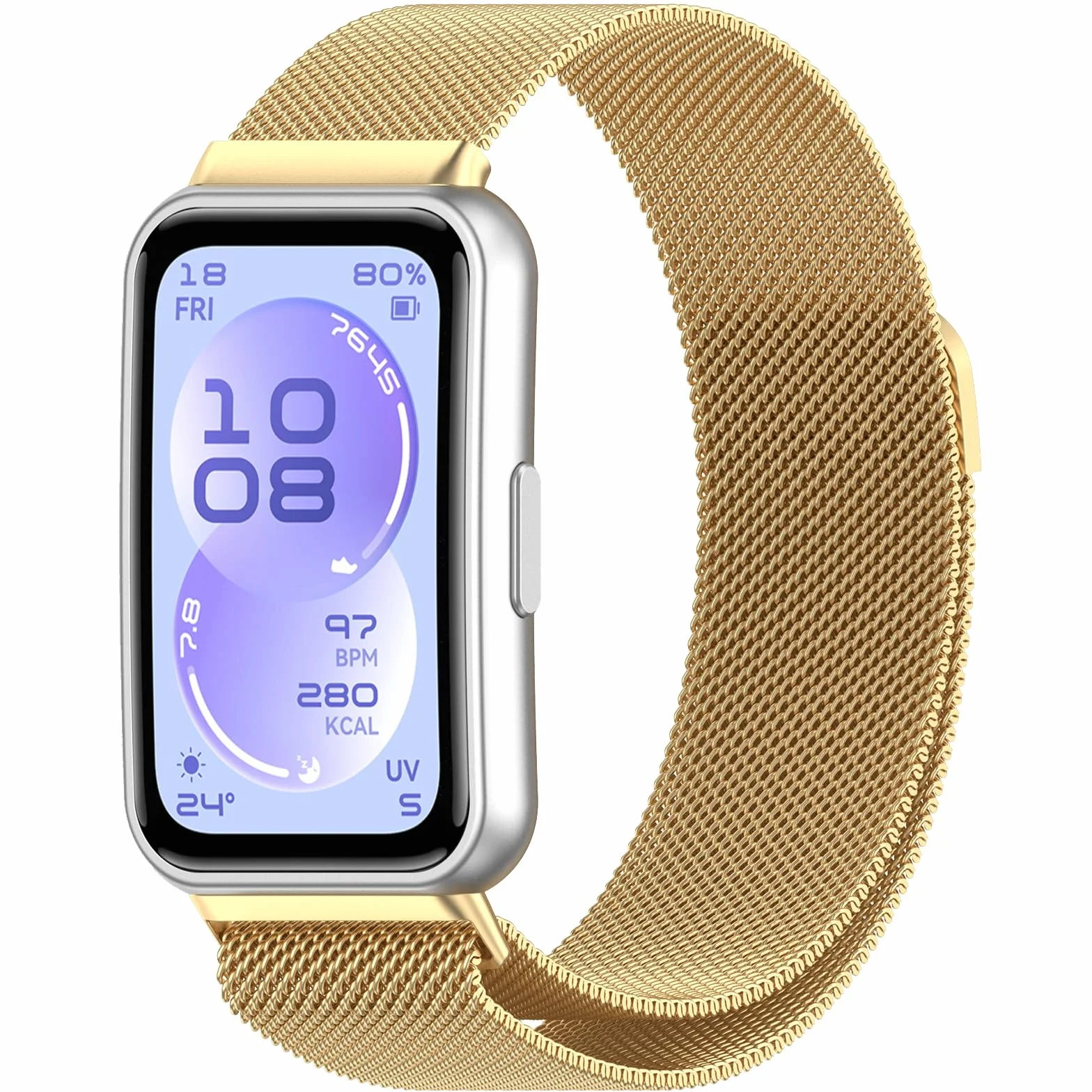 Paski Mesh Stali Szlachetnej Kompatybilny z Huawei Band 11/Band 11 Pro, ZapięCie Magnetyczne/OddychająCy/Odporny ZużYcie, Metalowy Pasek Kobiet Męż Czyzn
