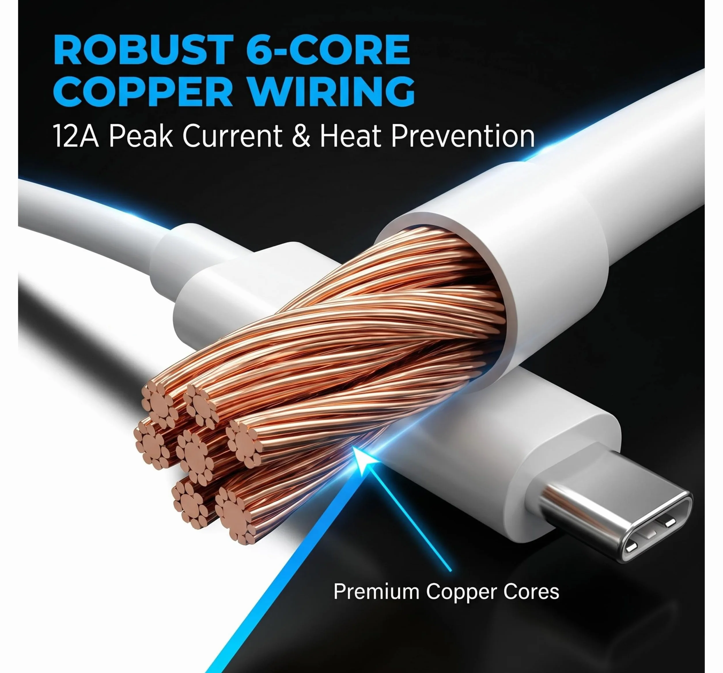 Kabel USB-C do USB-C 240W superszybkiego ładowania 100cm 12A SUPERVOOC kompatybilny z Realme GT5 / GT Neo 5 / GT Neo 3