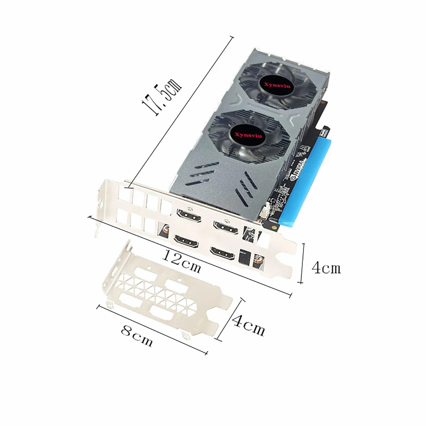 Karta graficzna GeForce GTX750 4G, GPU obsługuje HDMI 4 monitor wyjście komputera niskoprofilowa karta graficzna, tarjeta graficzna (GTX750 4G 4HDMI)