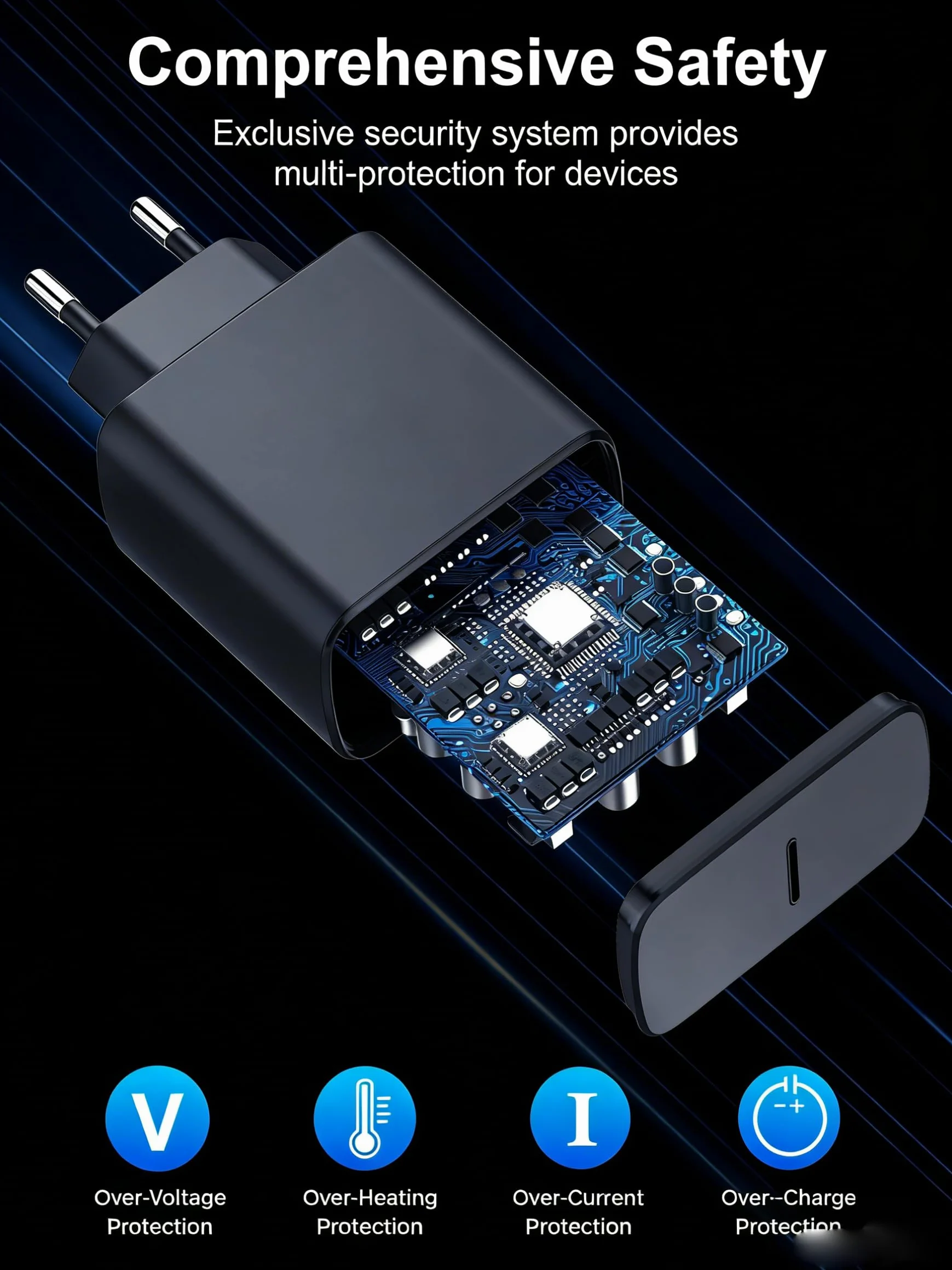 Ładowarka USB-C 45W Samsung Galaxy S25/S24/S23/S22/S21/A55/A54/A15/A56/A26/A53, zasilacz ścienny z kablem USB-C 2m
