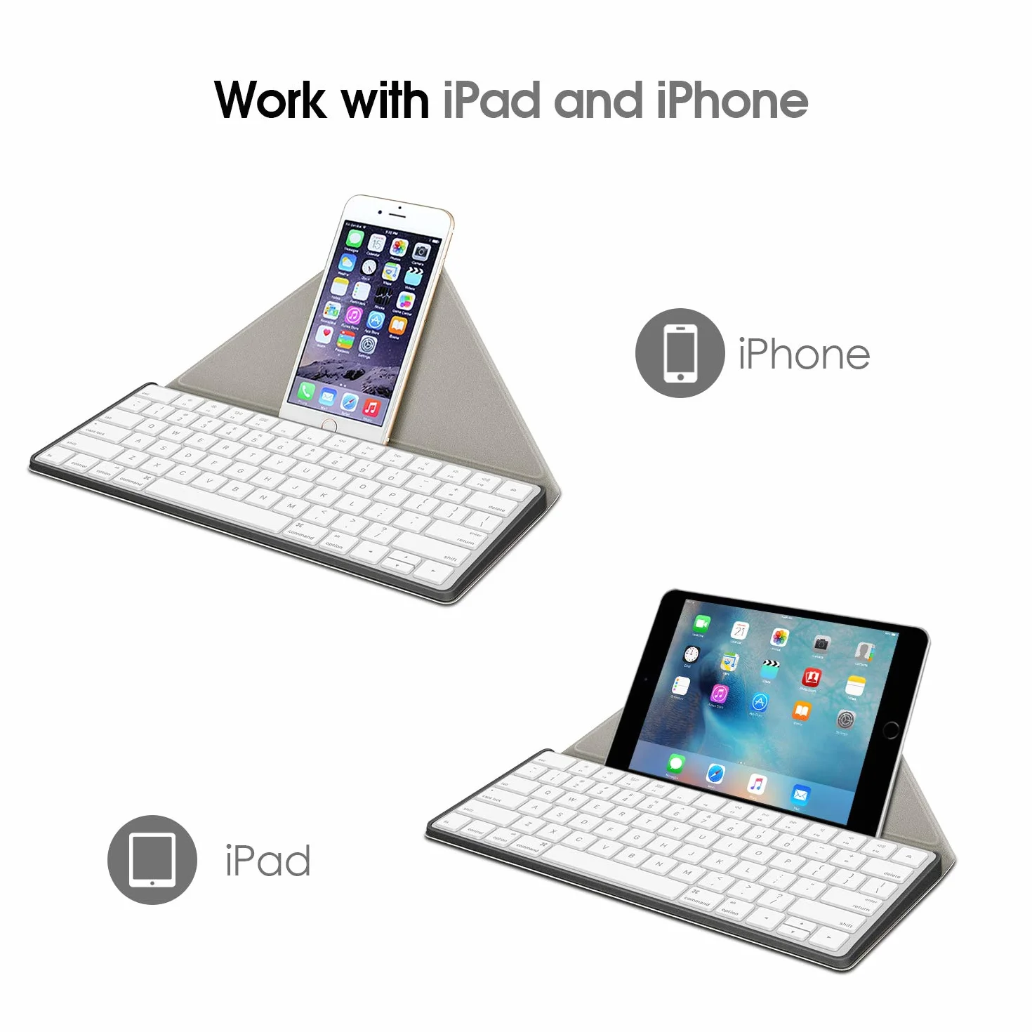 Fintie Etui do noszenia kompatybilne z Apple Magic Keyboard (MLA22LL) - wąskie, lekkie etui ochronne, funkcja stojaka, kompatybilne z iPhone/iPad Pro/Air/Mini/iMac, czarne