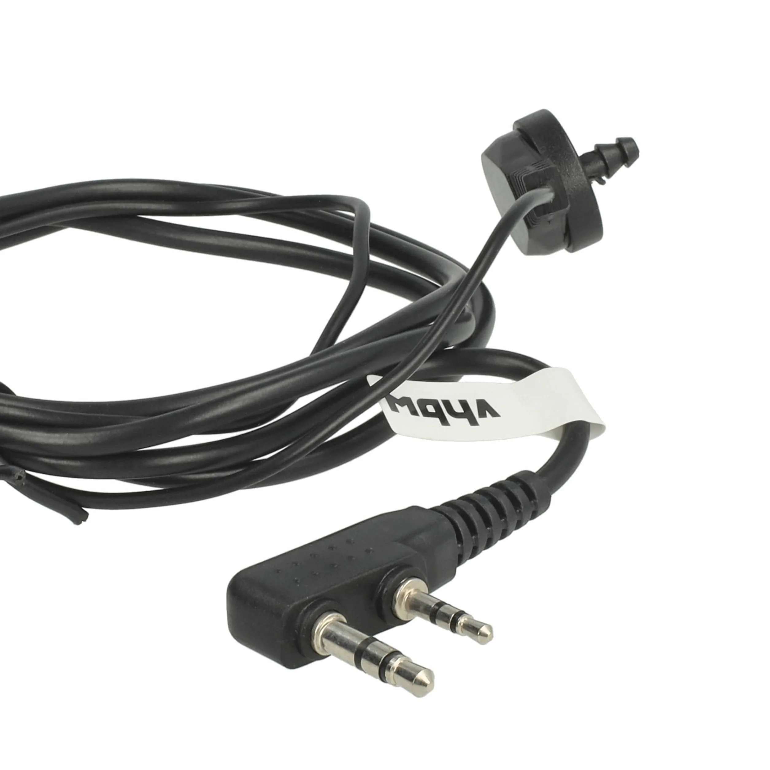 vhbw Zestaw słuchawkowy kompatybilny z Kenwood TK-3230XLS, TK-3230, TK-348, TK-340D, TK-340 radiotelefon - czarny, przezroczysty wąż akustyczny