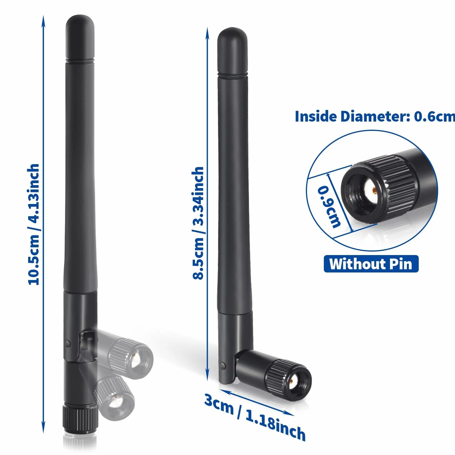 Bingfu Dwuzakresowa antena WiFi 2,4 GHz 5 GHz 5,8 GHz 3 dBi RP-SMA, kabel koncentryczny 0,3 cm 0,3 mm do ESP32-CAM Karta sieciowa Intel PCIE Router WiFi Kamera IP Bezpieczeństwo Adapter USB