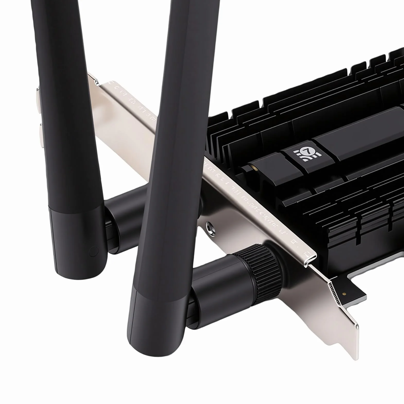 Zunate Karta Sieciowa WiFi 7 z Bluetooth 5.4 | Trójzakresowy adapter bezprzewodowy M.2 NGFF, prędkość 2882 Mb/s, Bluetooth 5.4, WPA3, dwie anteny