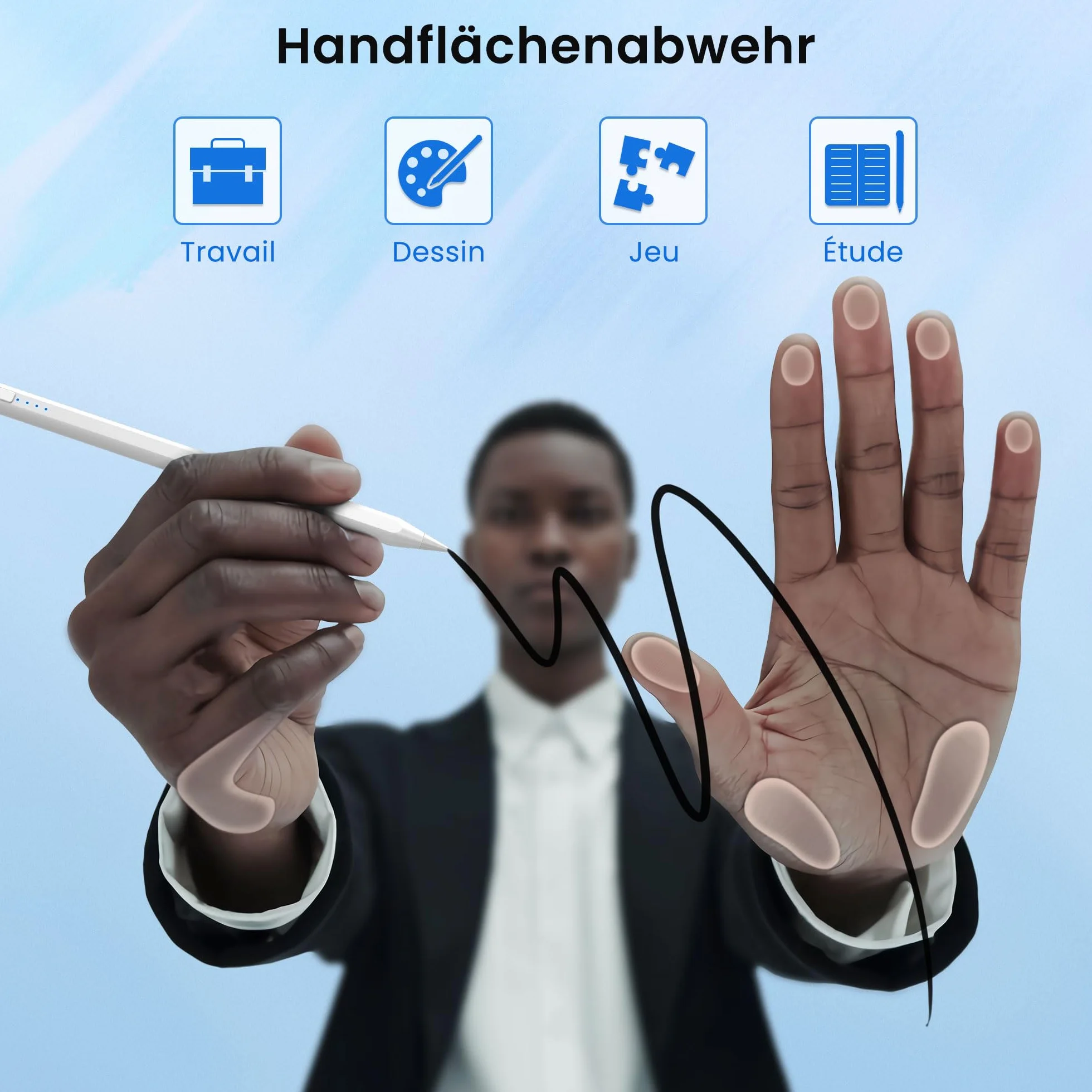 YISH Stylus do iPada 2018-2025: z magnetycznym mocowaniem, czułością na nachylenie i odrzucaniem dłoni | Kompatybilny z iPad 6/7/8/9/10/11, Air 3/4/5/M2/M3, Mini 5/6, Pro M4/11″/12,9″/13″