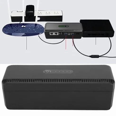 10400 mAh zasilacz awaryjny z akumulatorem UPS o dużej pojemności i dwóch opcjach wejściowych, dużym napięciem, inteligentnym bezpieczeństwem modemu routera kamery i